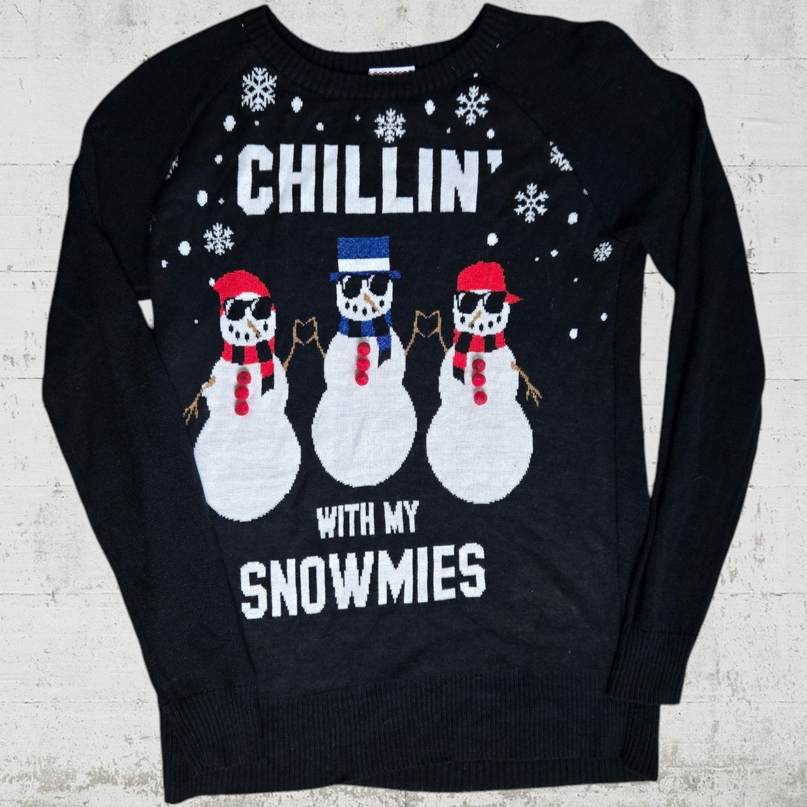 Other Black Ugly Christmas Chillin With My Snowmie Sweater Size XS Size XS / US 0-2 / IT 36-38 - 2 Thumbnail