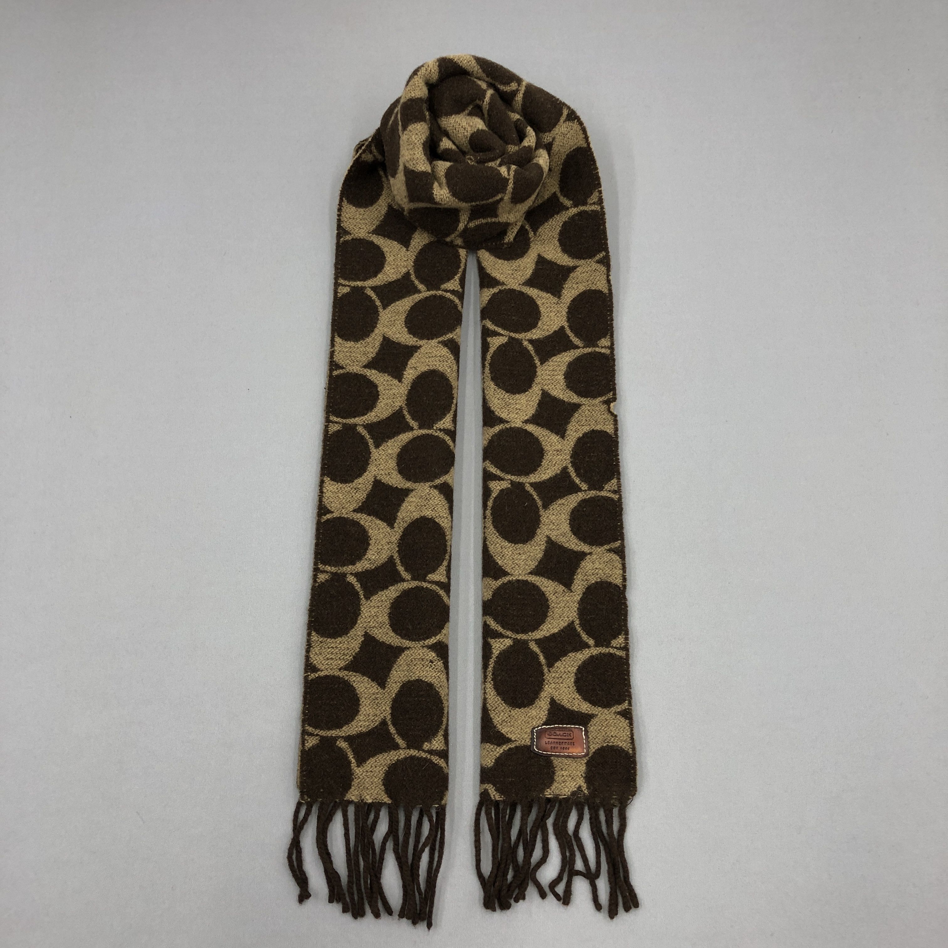 Coach × Vintage Vintage Coach Scarf Muffler Wool Cashmere Scarves Size ONE SIZE - 2 Thumbnail