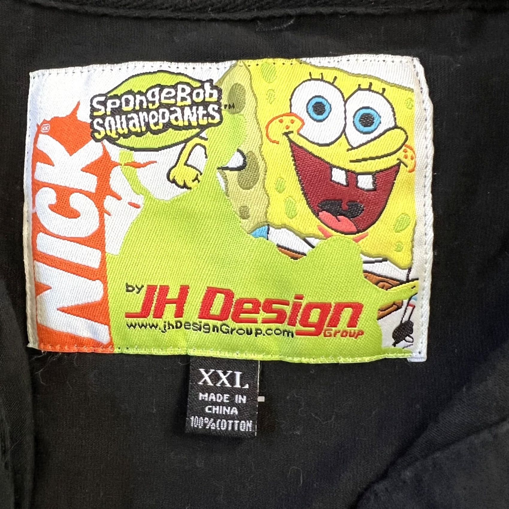 JH Design JH Design SpongeBob black Gold Polo Sz XXL Shirt Nickelodeon All Over Print Polo Shirt Mens Short Sleeve Collared Cotton Size US XXL / EU 58 / 5 - 4 Thumbnail