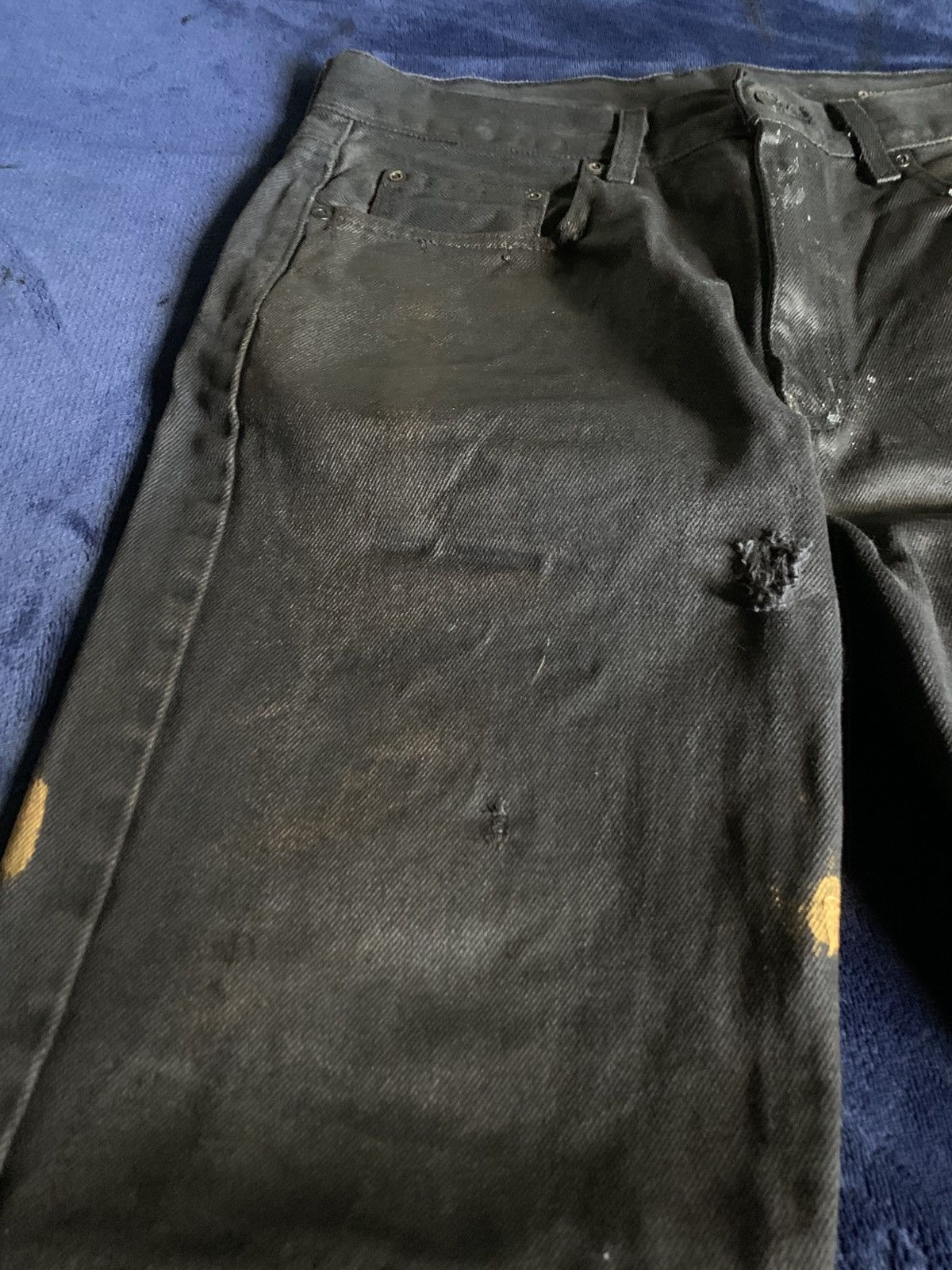 Other Waxed Pentagram Jeans Opium Fashion Swag Streetwear Punk Emo Size US 32 / EU 48 - 4 Thumbnail