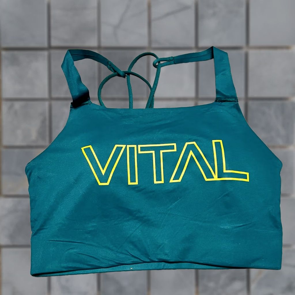 Nike Nike vital Sports Bra Womens Small Teal Green Strappy Running Size ONE SIZE - 1 Thumbnail