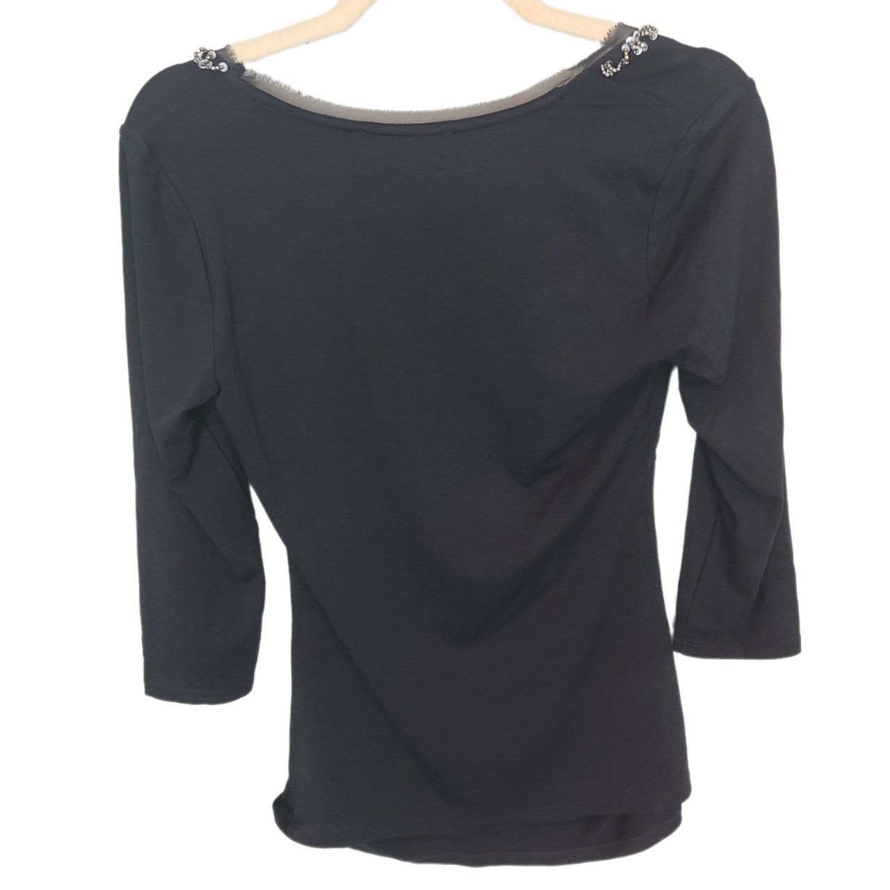 White House Black Market White House Black Market Blouse Women XS Beaded Black Scoop Size XS / US 0-2 / IT 36-38 - 8 Thumbnail