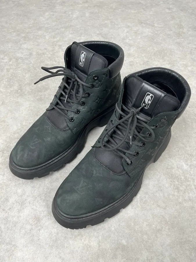 Louis Vuitton Louis Vuitton X NBA Black Leather Boots Size US 12.5 / EU 45-46 - 4 Thumbnail