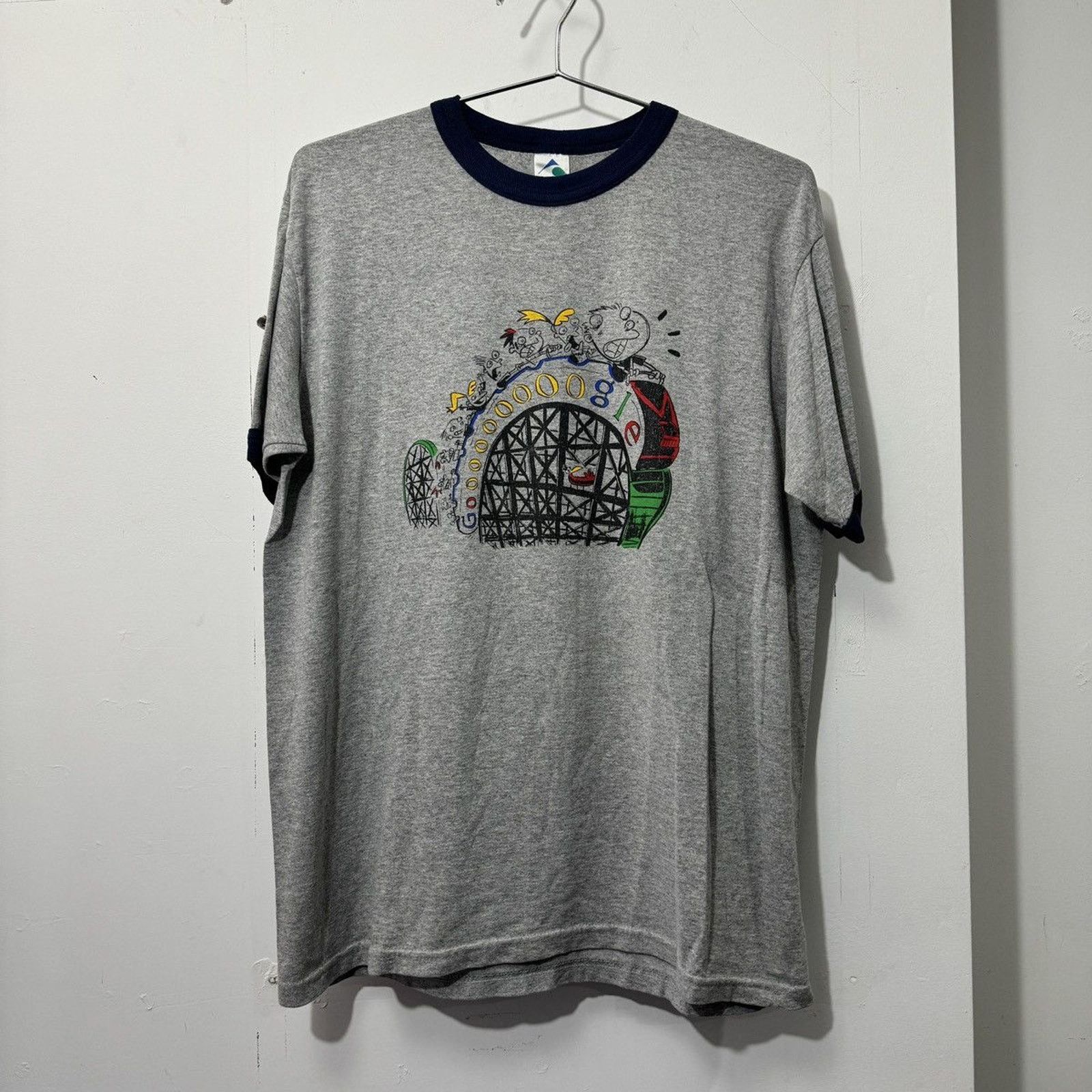 Vintage Google Rollercoaster Ringer Tee Size US L / EU 52-54 / 3 - 3 Thumbnail
