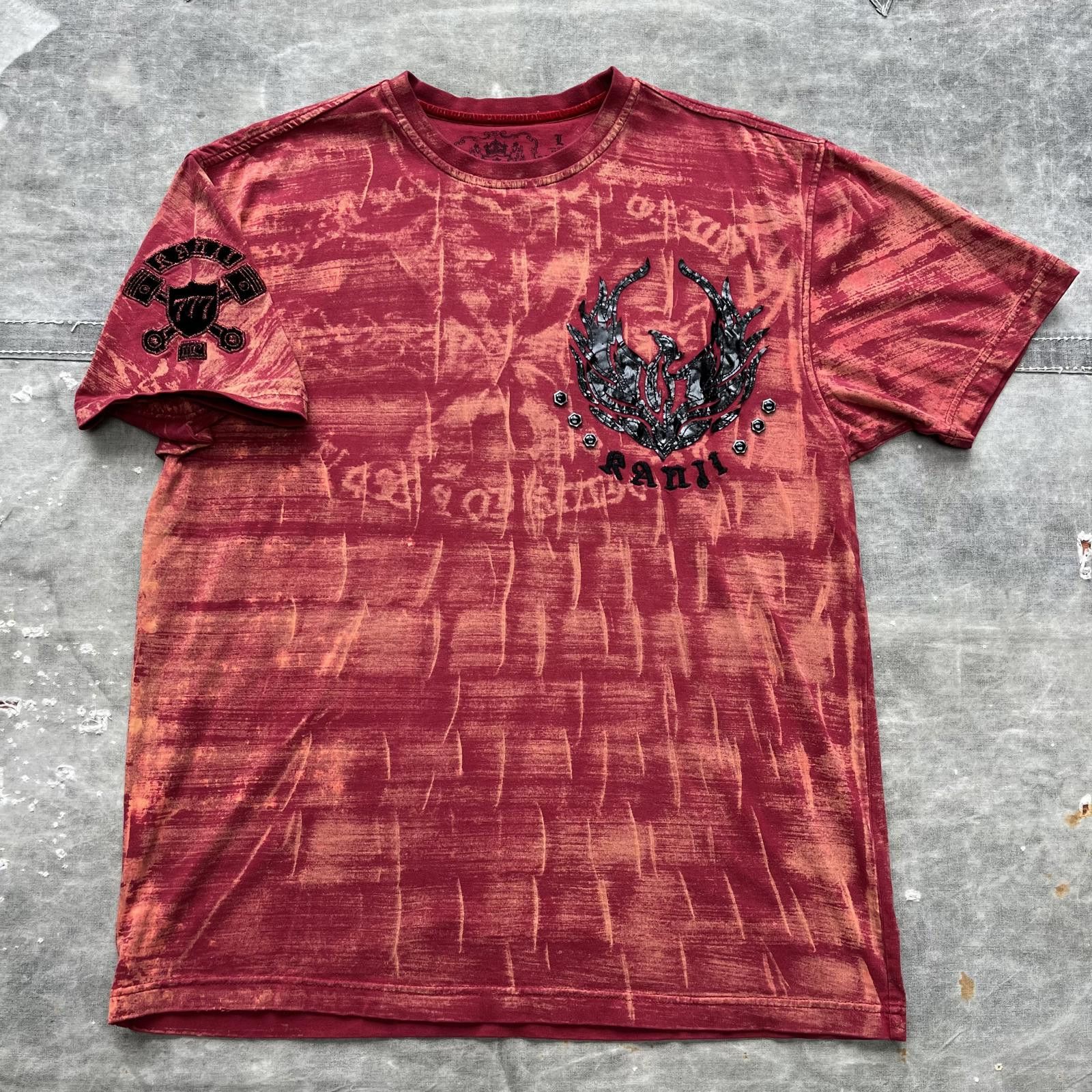 Vintage Vintage Y2K Embroidered Affliction Grunge Motorcycle Shirt Size US L / EU 52-54 / 3 - 1 Thumbnail