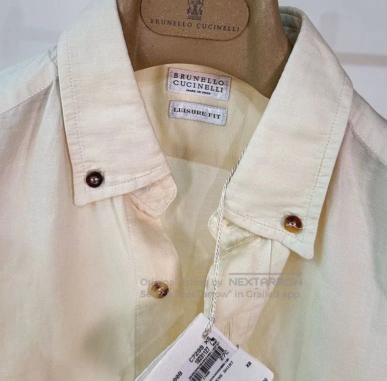 Brunello Cucinelli Brunello Cucinelli Linen Cotton Shirt. Size US XS / EU 42 / 0 - 1 Thumbnail