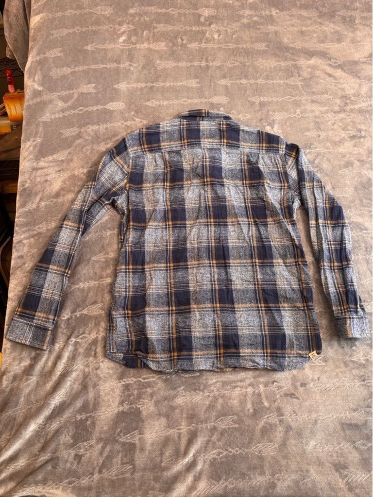 Vans Boy's Vans Flannel Shirt XL Blue Gray Plaid Size US XL / EU 56 / 4 - 11 Thumbnail