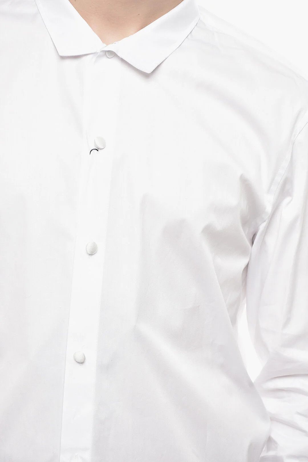 Balmain og1mm0326 Cotton Poplin Shirt in White Size US XXS / EU 40 - 3 Thumbnail