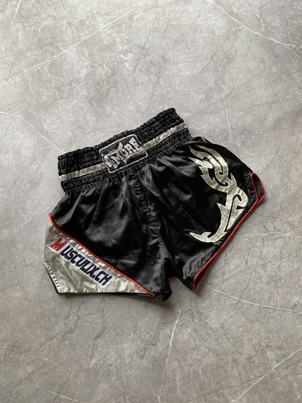 Vintage Vintage THAI4MORE Muay Thai Boxing Training Musculix Shorts Size US 34 / EU 50 - 1 Thumbnail