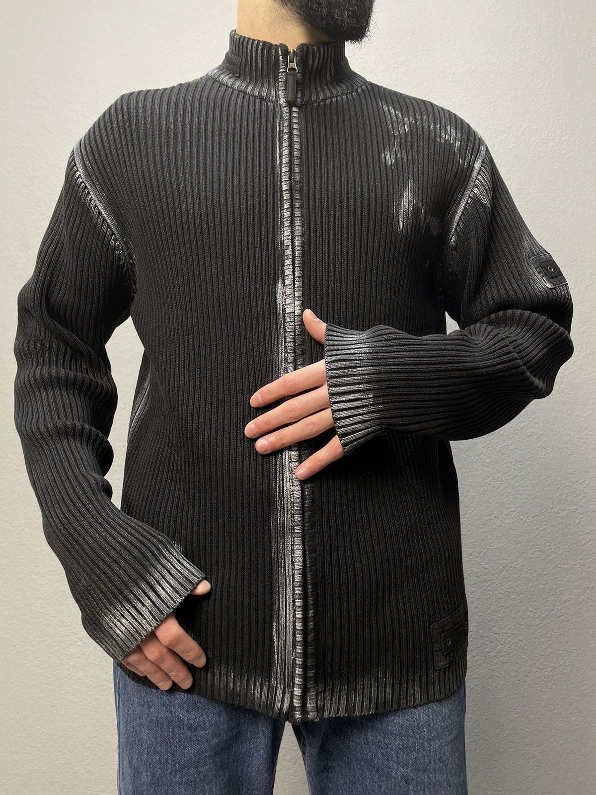 Diesel Vintage Diesel Style striped Sweater Faded Efect 00s Size US L / EU 52-54 / 3 - 8 Thumbnail
