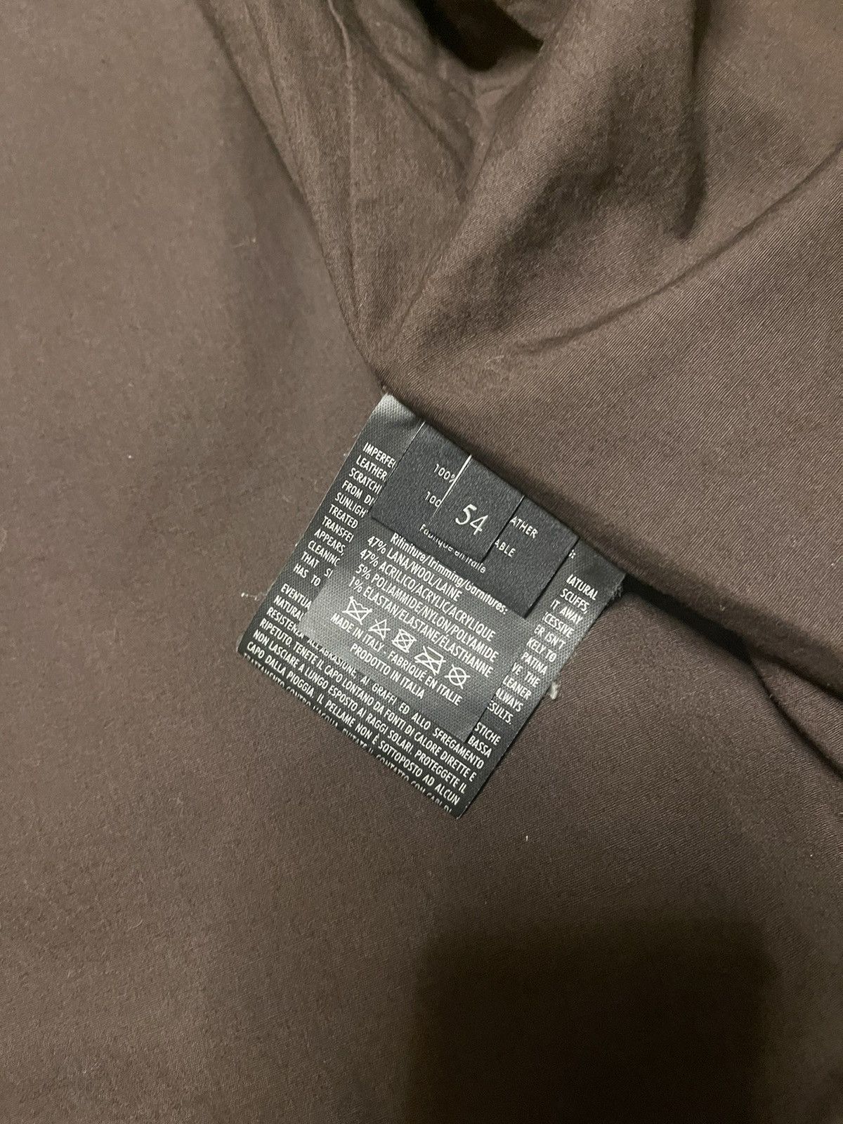 Gucci 100% AUTHENTIC GUCCI GG MONOGRAM BIKER LEATHER BROWN JACKET Size US L / EU 52-54 / 3 - 9 Thumbnail