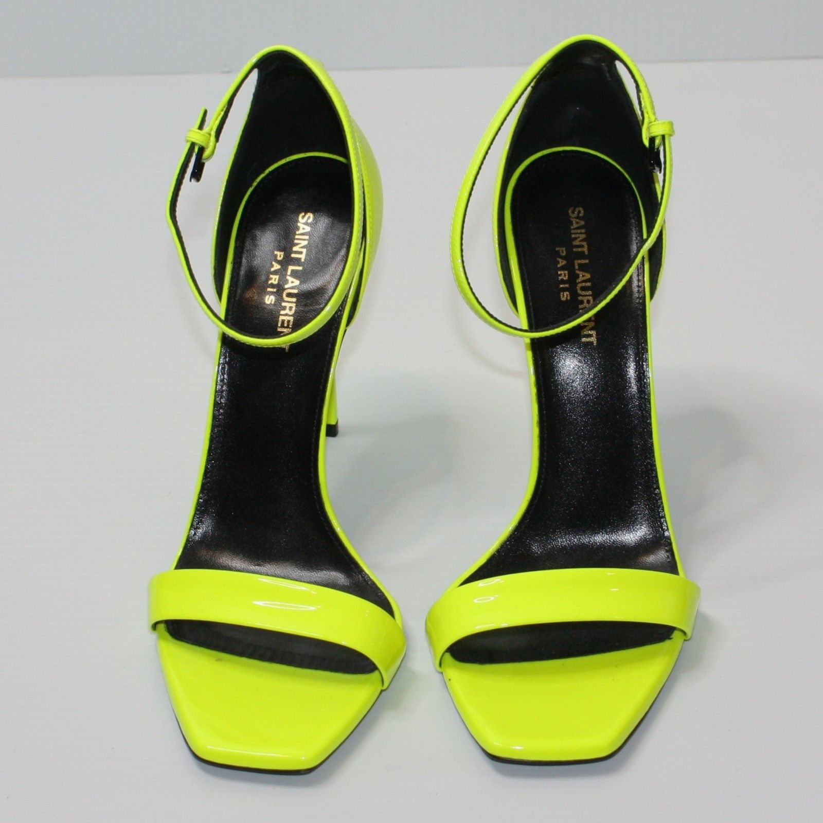 Saint Laurent Paris Amber Ankle-Strap Sandals in Neon Leather US 10 / EU 40 NEW Size US 10 / IT 40 - 5 Thumbnail