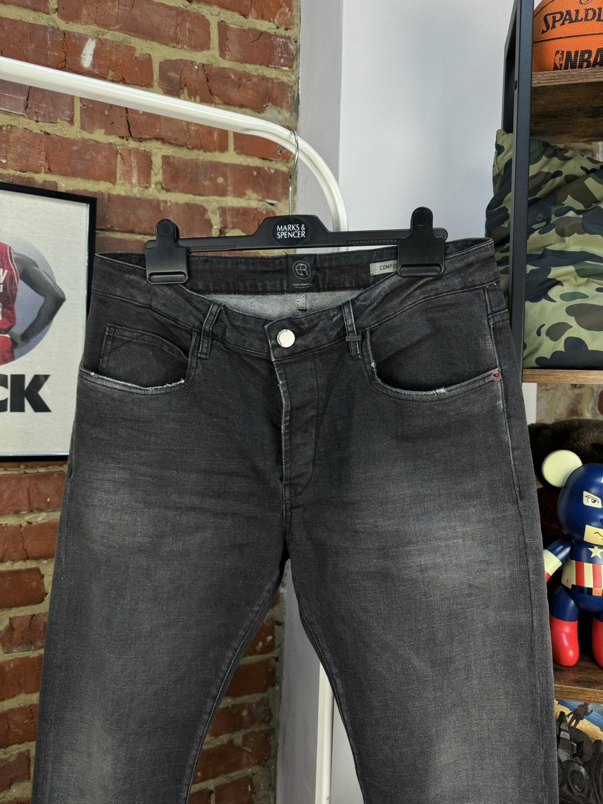 Other Elias Rumelis Dave Comfort Intense Black Jeans Size US 33 - 3 Thumbnail