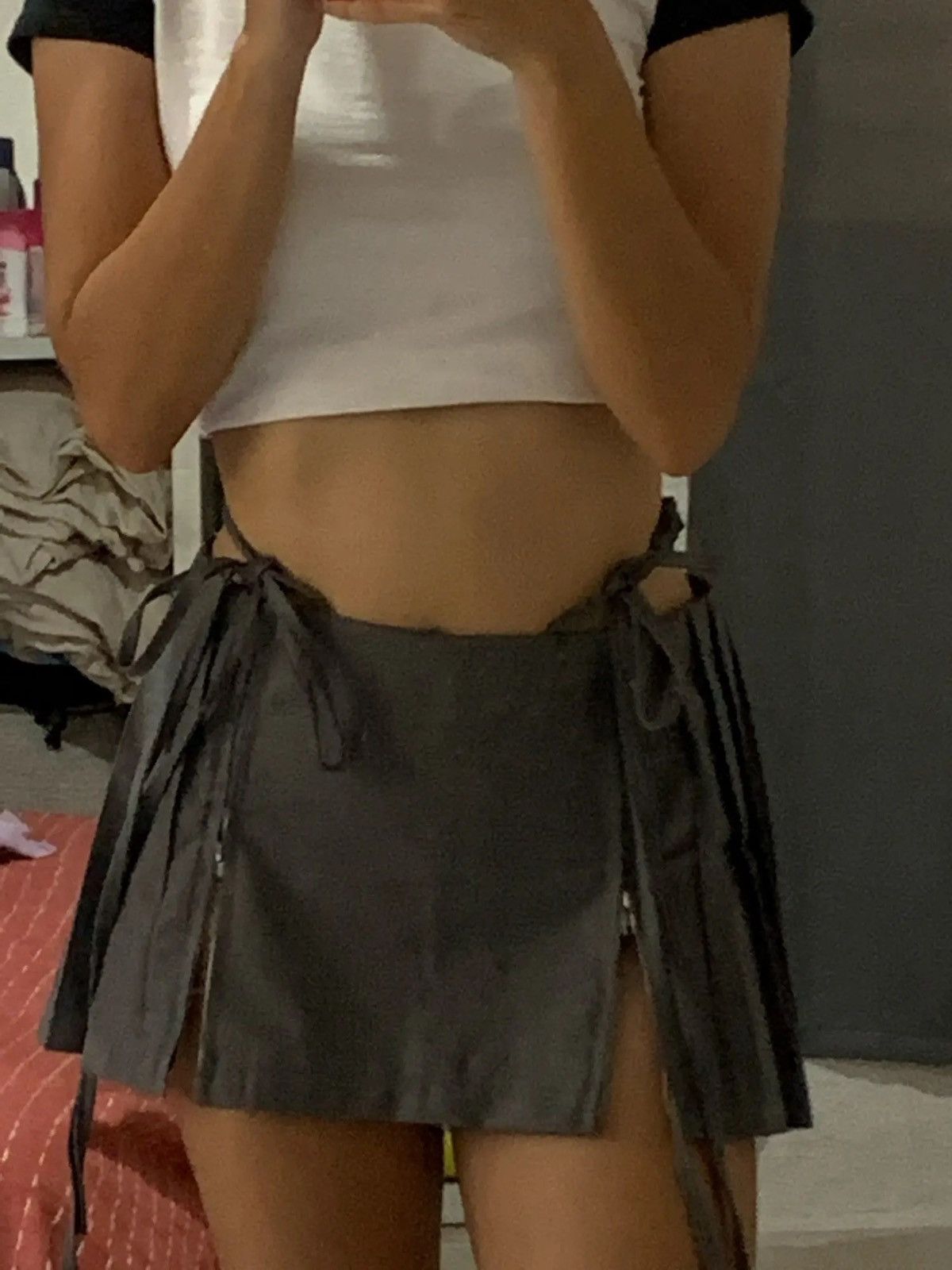 Other Grey Color Sexy Mini Skirt Pinterest Size 28" / US 6 / IT 42 - 6 Thumbnail