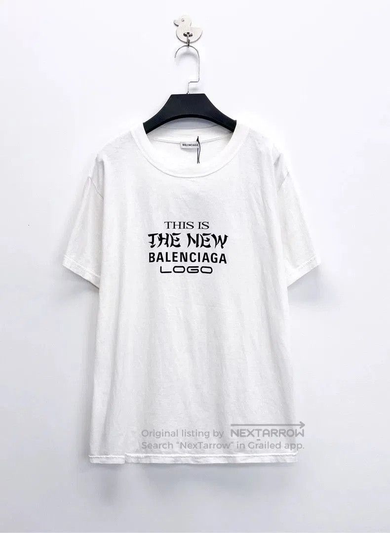 Balenciaga Balenciaga White New Logo Short Sleeve Tee. Size US L / EU 52-54 / 3 - 1 Thumbnail