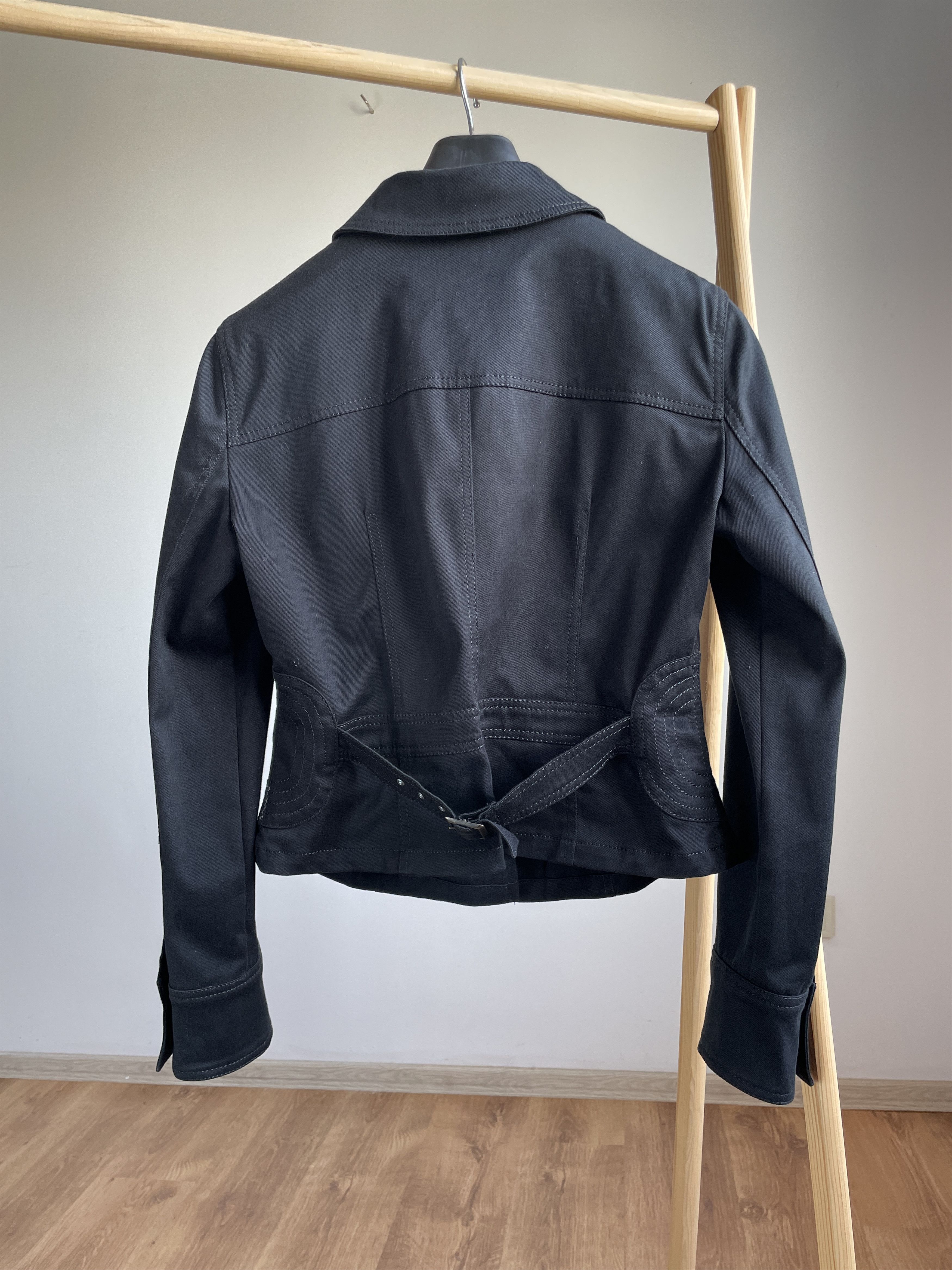 Armani Armani Jeans Vintage 00's Womens Cropped Fitted Jacket Size XL / US 12-14 / IT 48-50 - 2 Thumbnail
