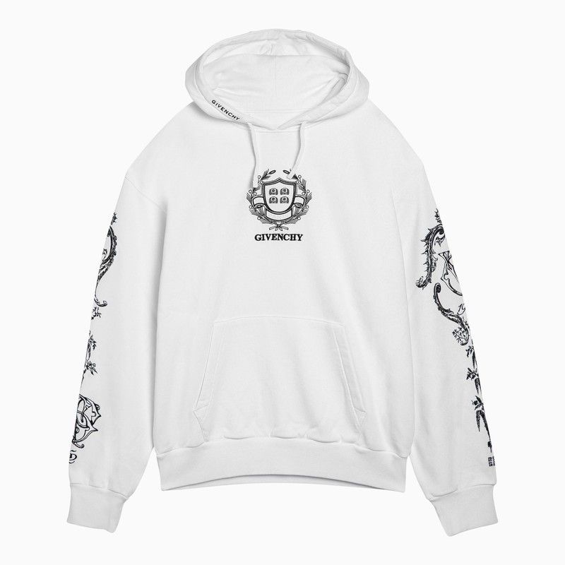 image of Givenchy White Hoodie With Logo Embroidery, Men's (Size XL)