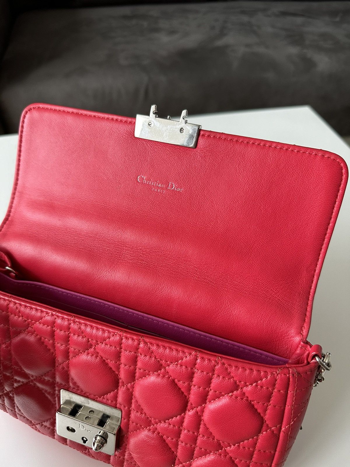 Christian Dior Monsieur DIOR Cannage Miss Dior Promenade Hot Pink Crossbody Bag Size ONE SIZE - 5 Thumbnail