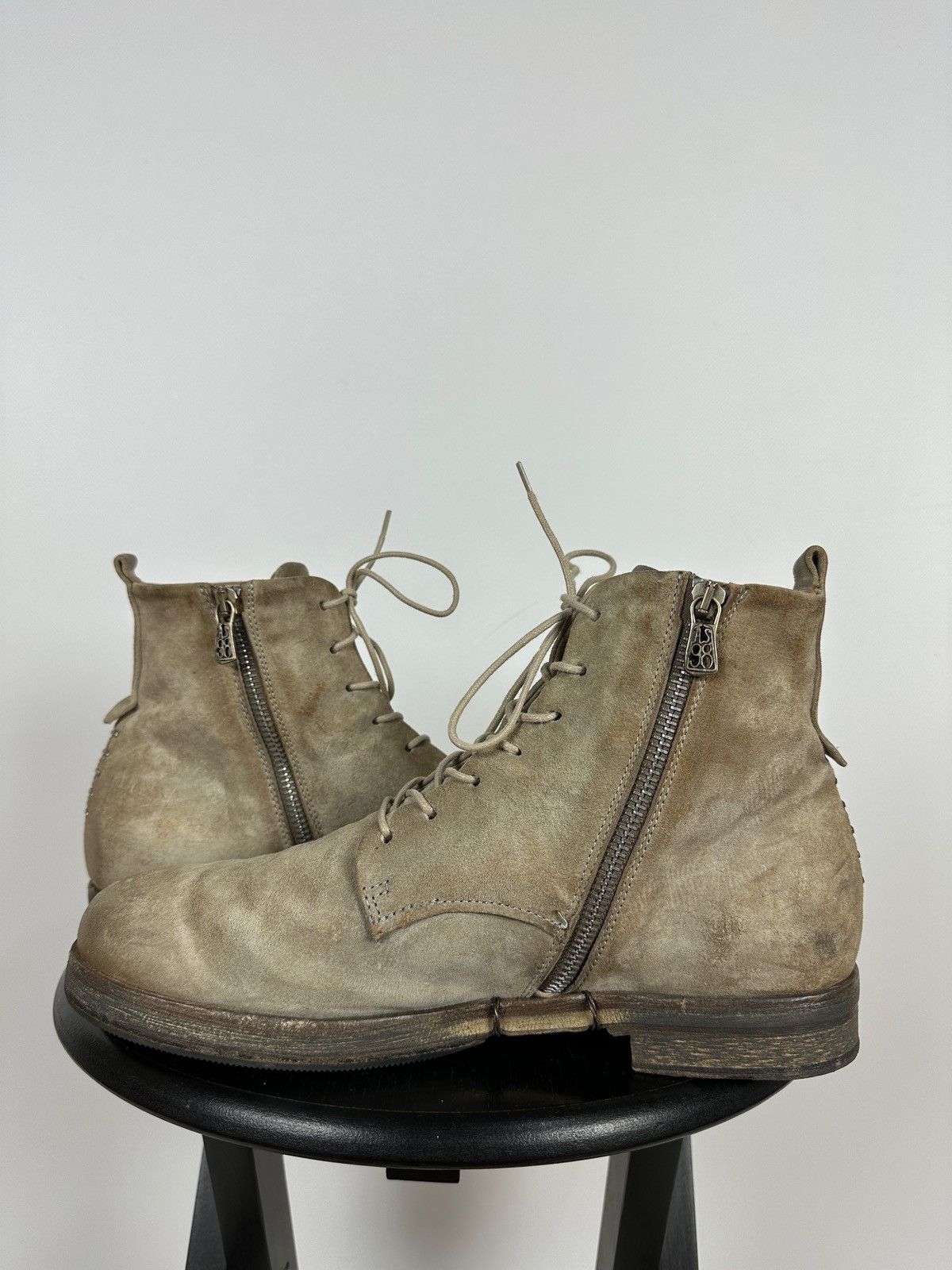 A.S.98 A.S.98 Airstep Dirty Grey Avant Garde Leather Ankle Boots Size US 9 / EU 42 - 1 Thumbnail