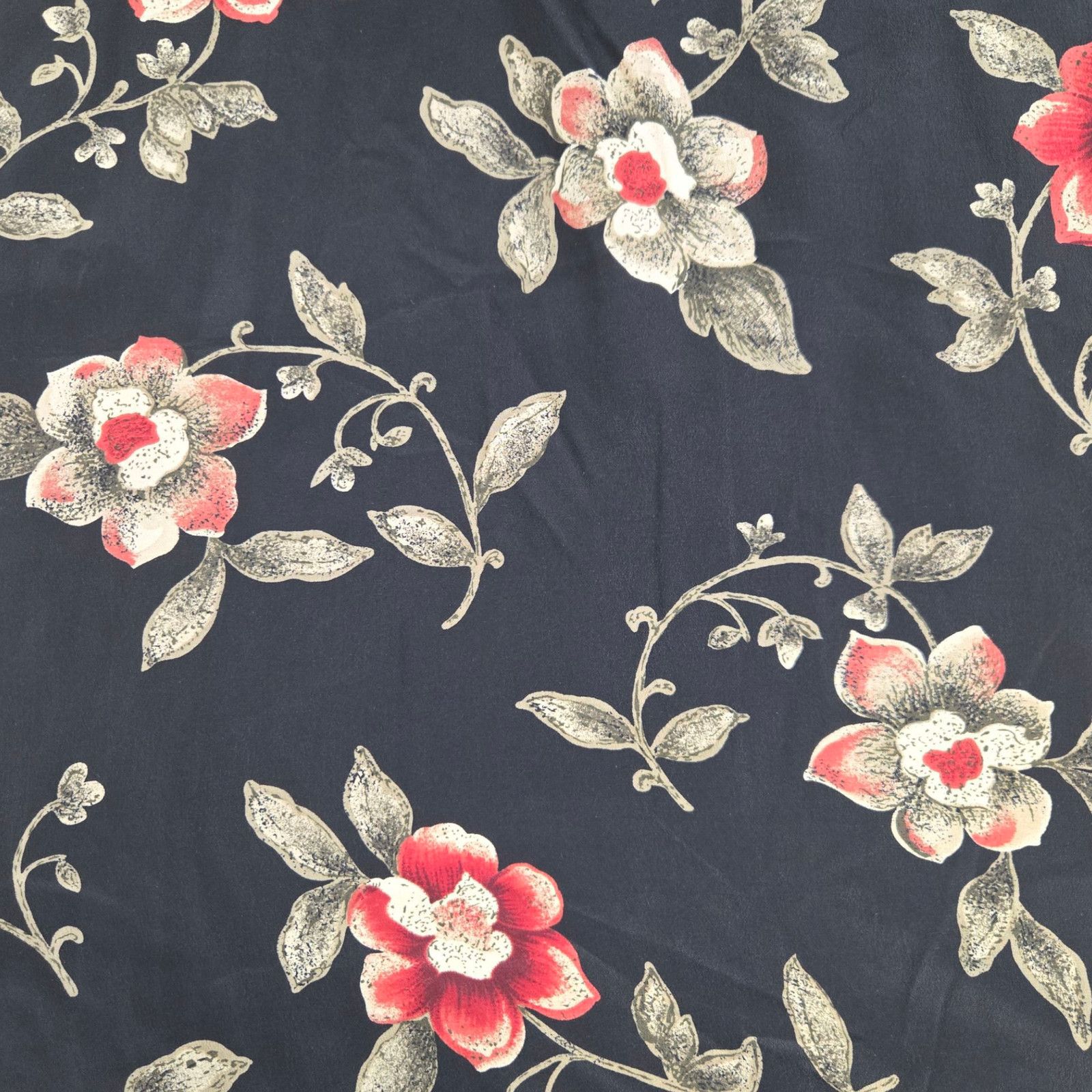 Vintage Vintage Black Red Floral 100% Silk Blouse Size Small Size S / US 4 / IT 40 - 4 Thumbnail