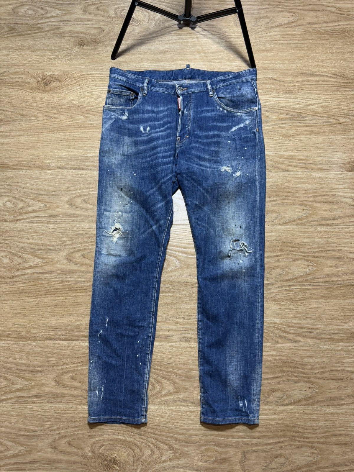 Dsquared2 Dsquared2 distressed Blue panted denim Size US 36 / EU 52 - 1 Thumbnail