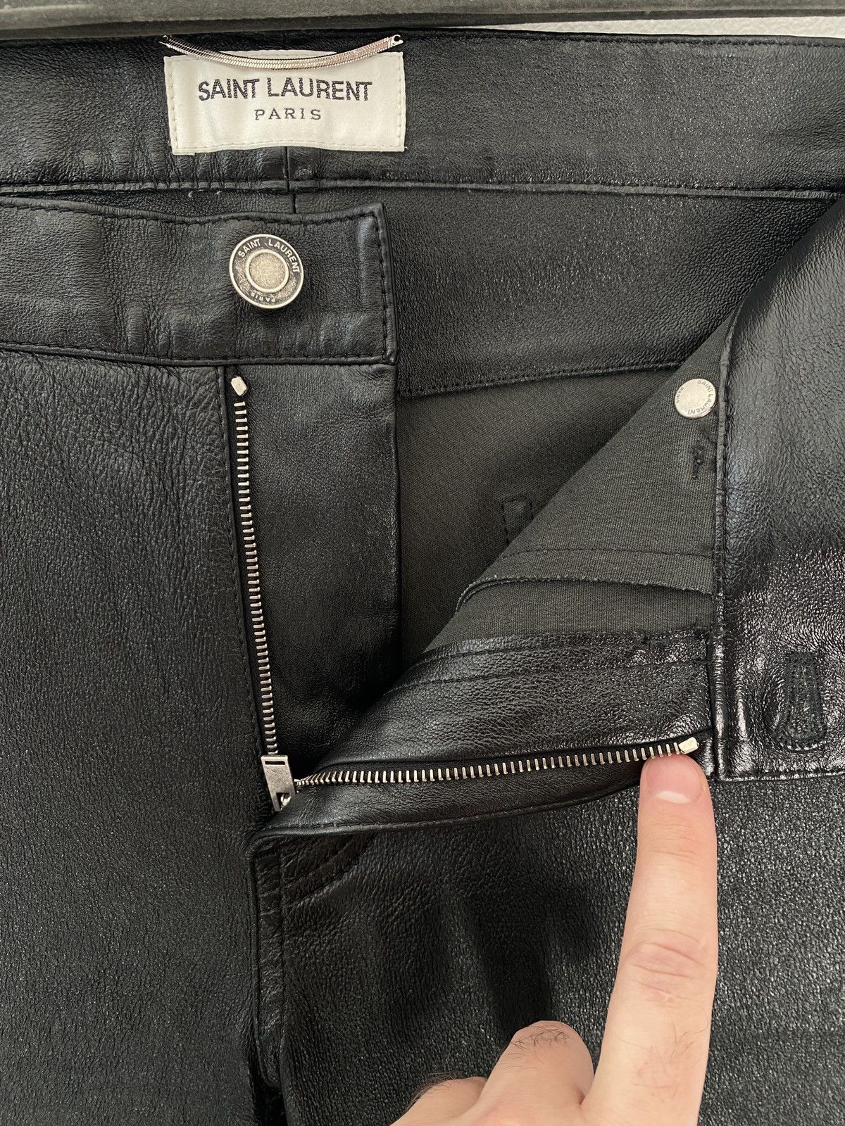 Saint Laurent Paris Saint Laurent Paris Skinny Lambskin Leather Trousers 50 Size US 34 / EU 50 - 8 Thumbnail