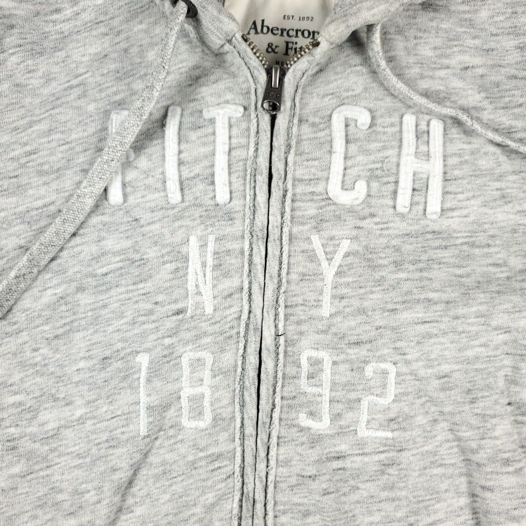 Abercrombie & Fitch Abercrombie & Fitch Full Zip Hoodie Sweater Womens Medium Gray Cotton Blend Size M / US 6-8 / IT 42-44 - 2 Thumbnail