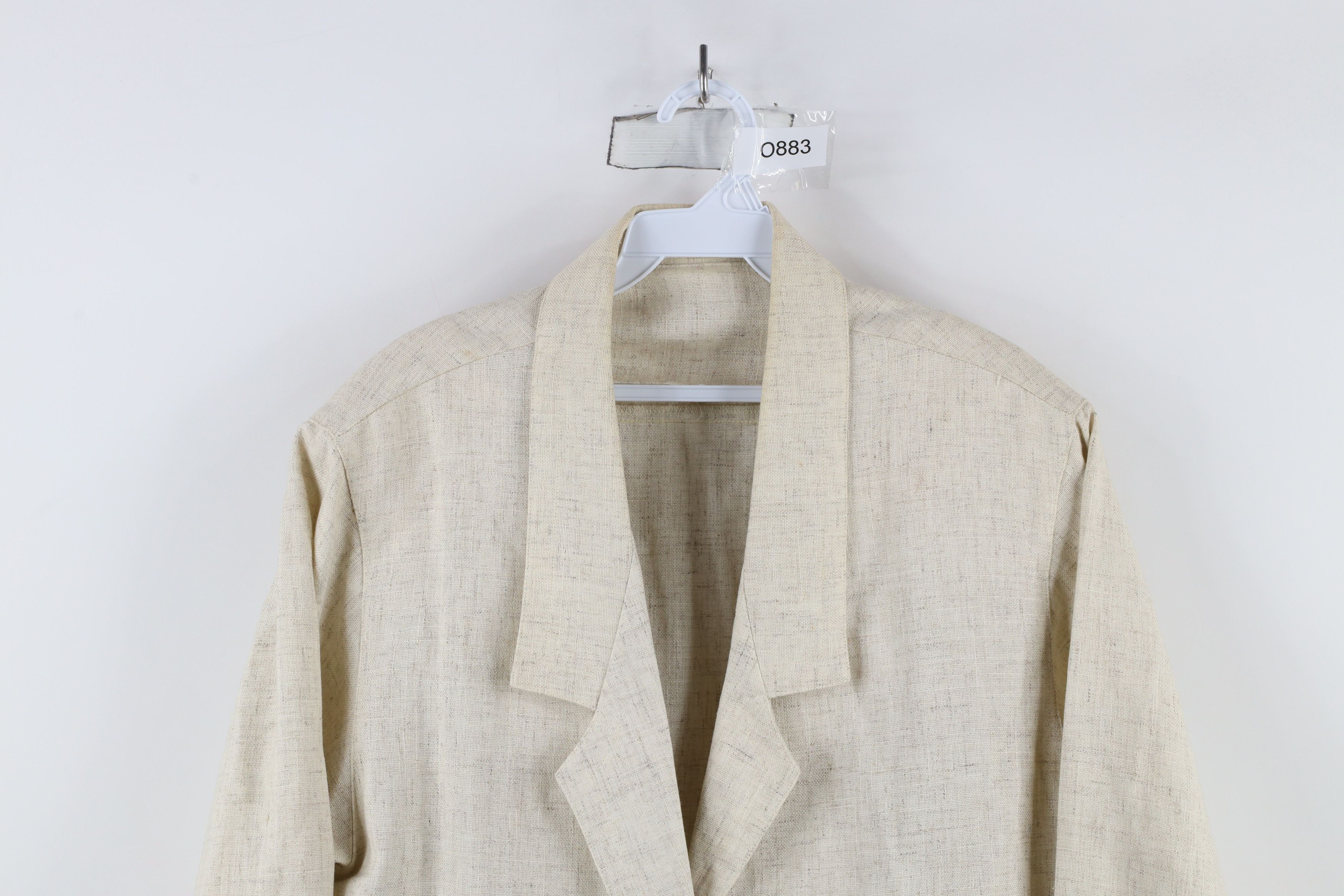 Vintage Vintage 90s Atomic Fleck Flax Linen Blend Blazer Jacket USA Size XXL / US 16-18 / IT 52-54 - 2 Thumbnail