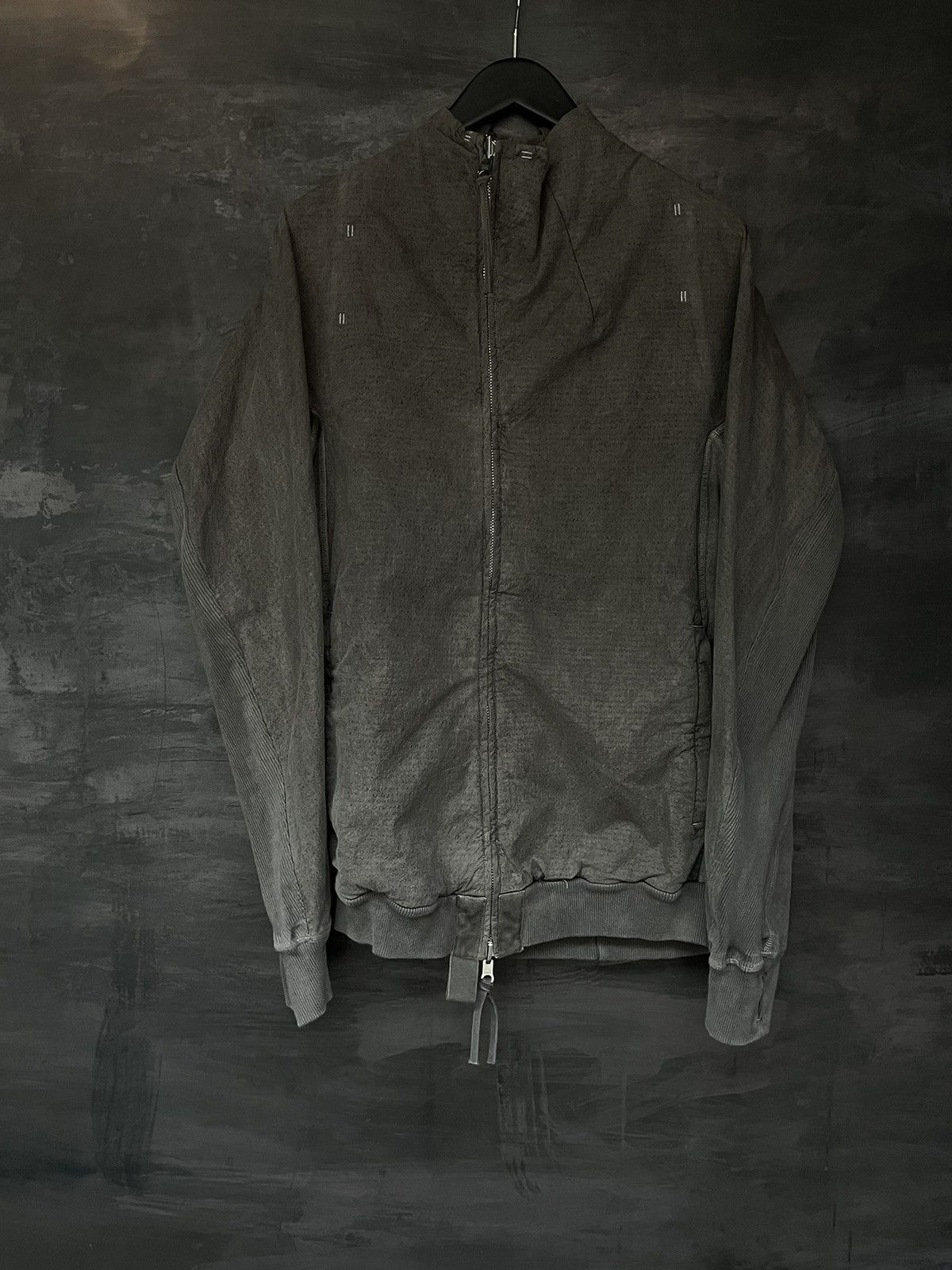 image of Boris Bidjan Saberi Hybrid Zipper Jacket in Grey, Men's (Size XL)