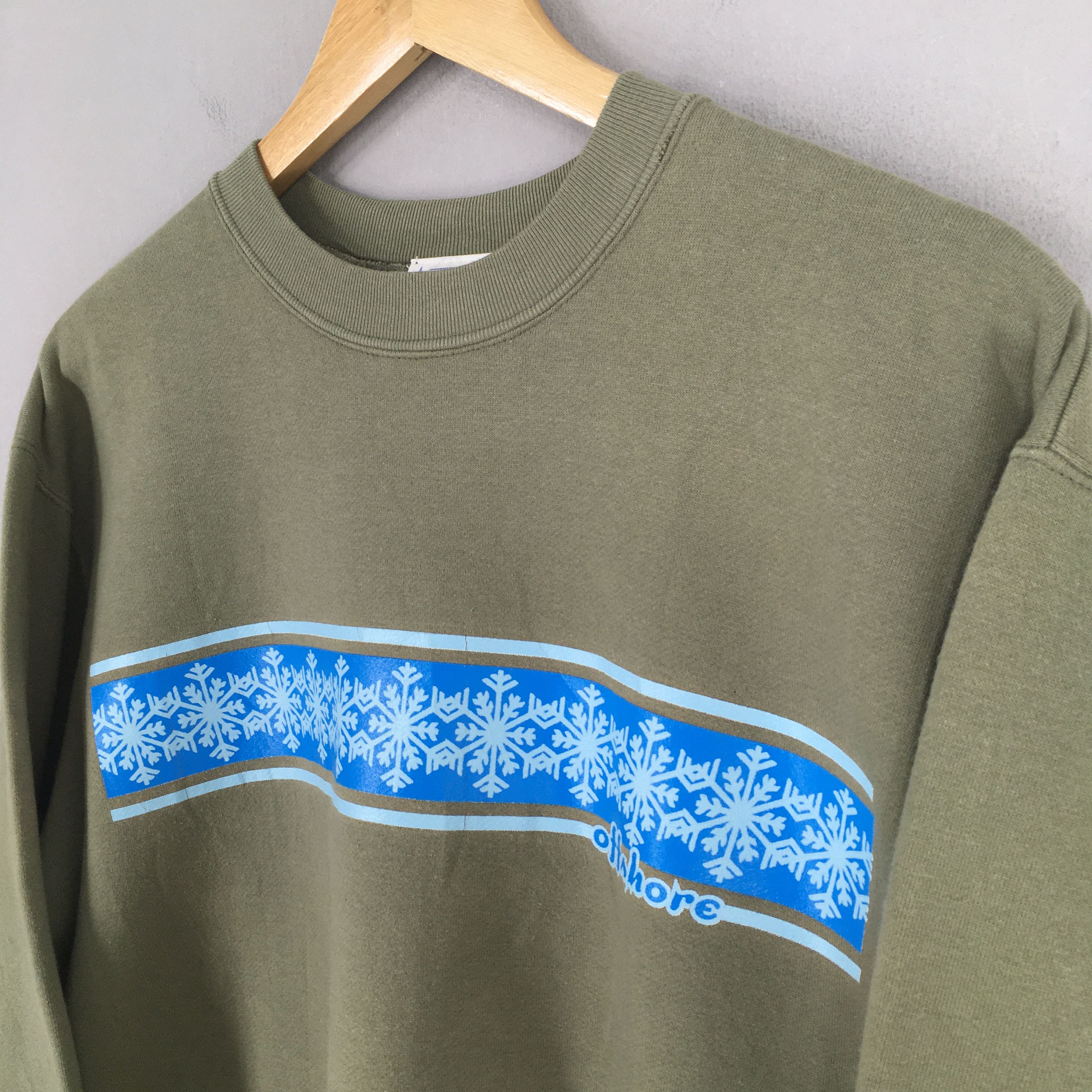 Rip Curl Vintage 90s Offshore Sport USA Green Sweatshirt Large Size US L / EU 52-54 / 3 - 3 Thumbnail