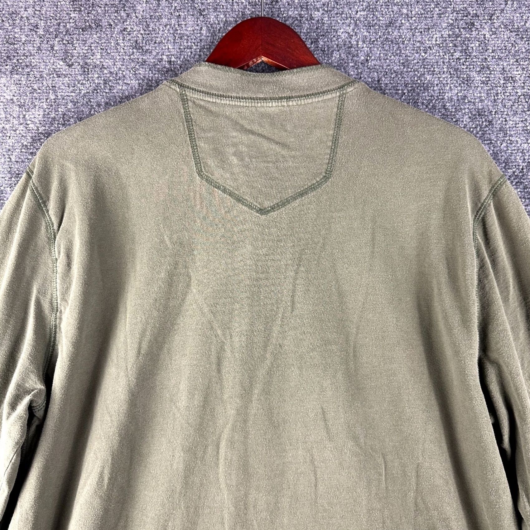 Eddie Bauer Eddie Bauer Shirt Mens Tall Large Henley Green Cotton Long Sleeve Pullover Size US L / EU 52-54 / 3 - 7 Thumbnail
