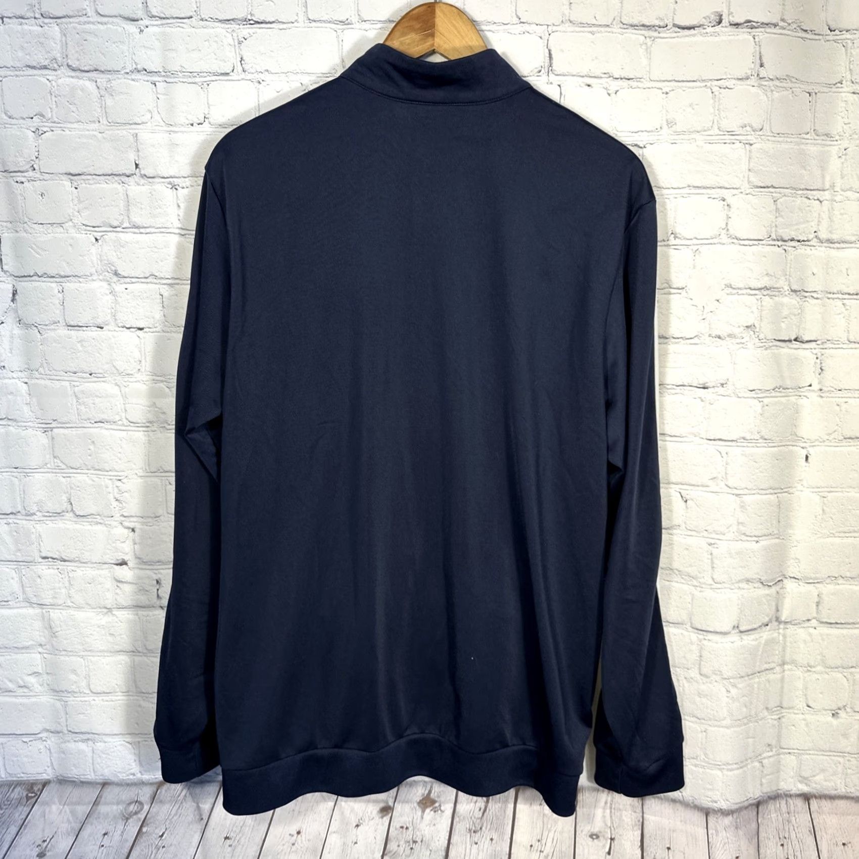 Adidas Adidas Track Jacket Full Zip Mens XL Athletic Navy Blue White Size US XL / EU 56 / 4 - 5 Thumbnail
