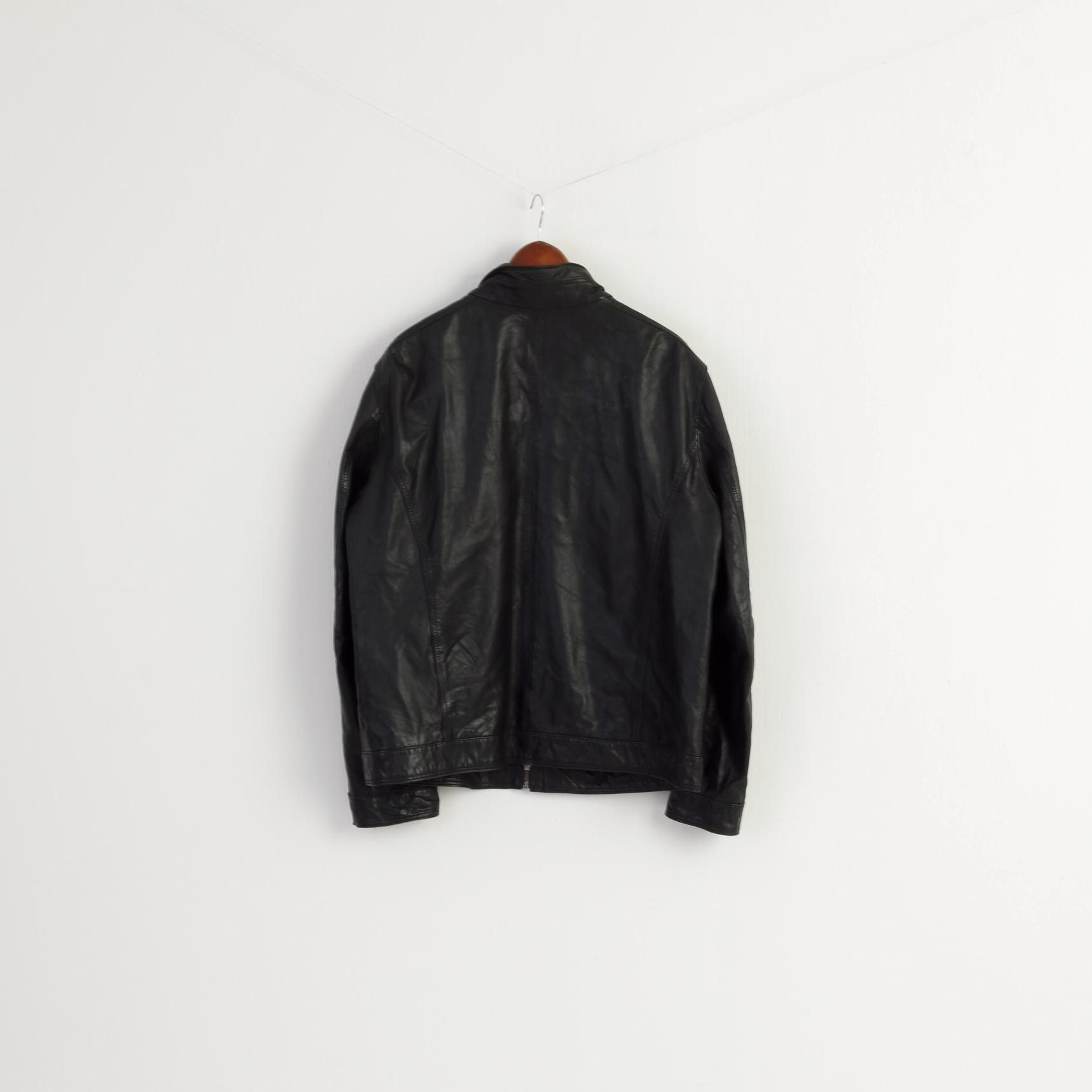 Milestone Milestone Men 58 3XL (XL) Jacket Black Leather 3226 Size 3XL / US 20-22 - 9 Thumbnail