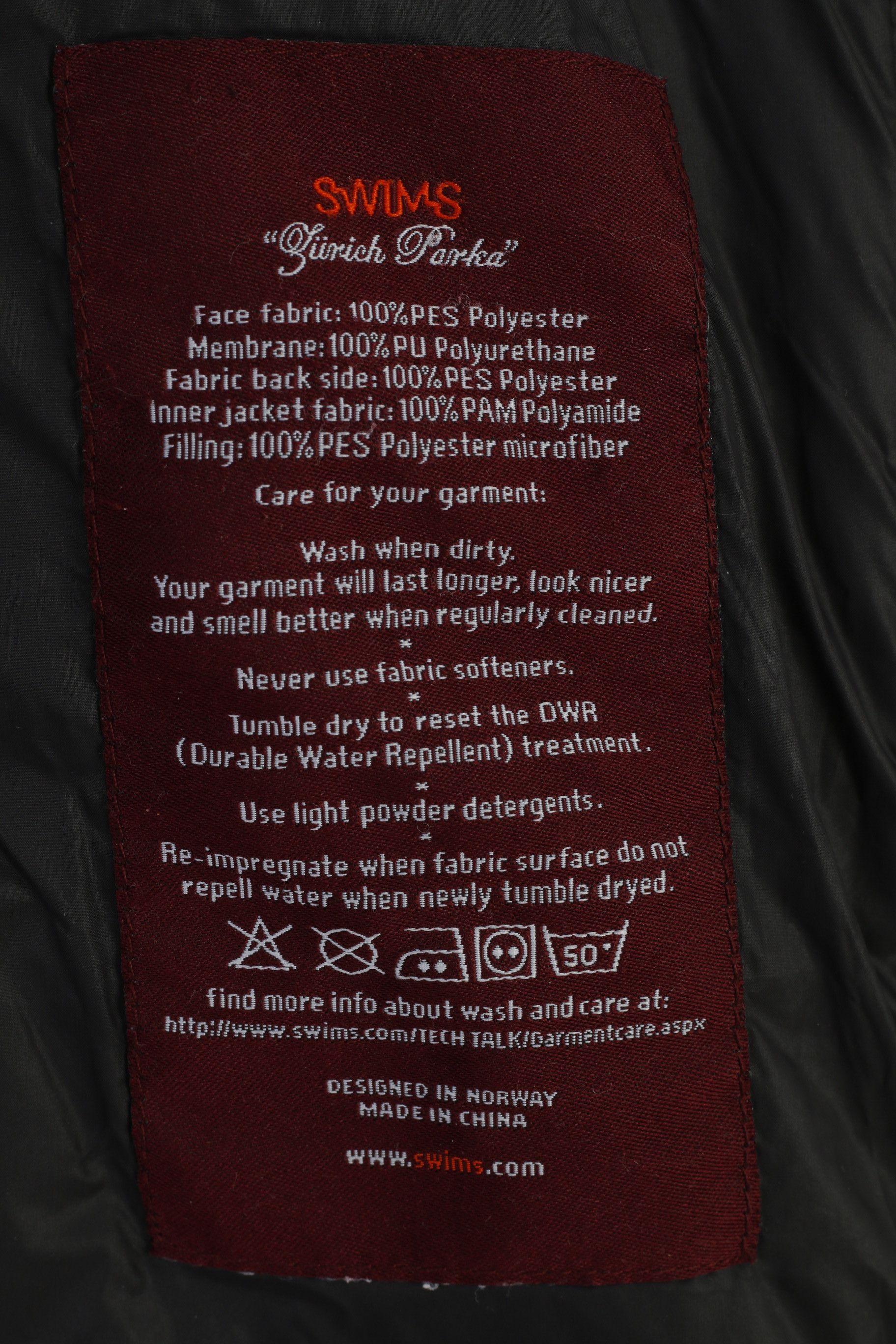 Swims Swims Men S Jacket Black Full Double Zipper Waterproof 1671 Size US S / EU 44-46 / 1 - 5 Thumbnail