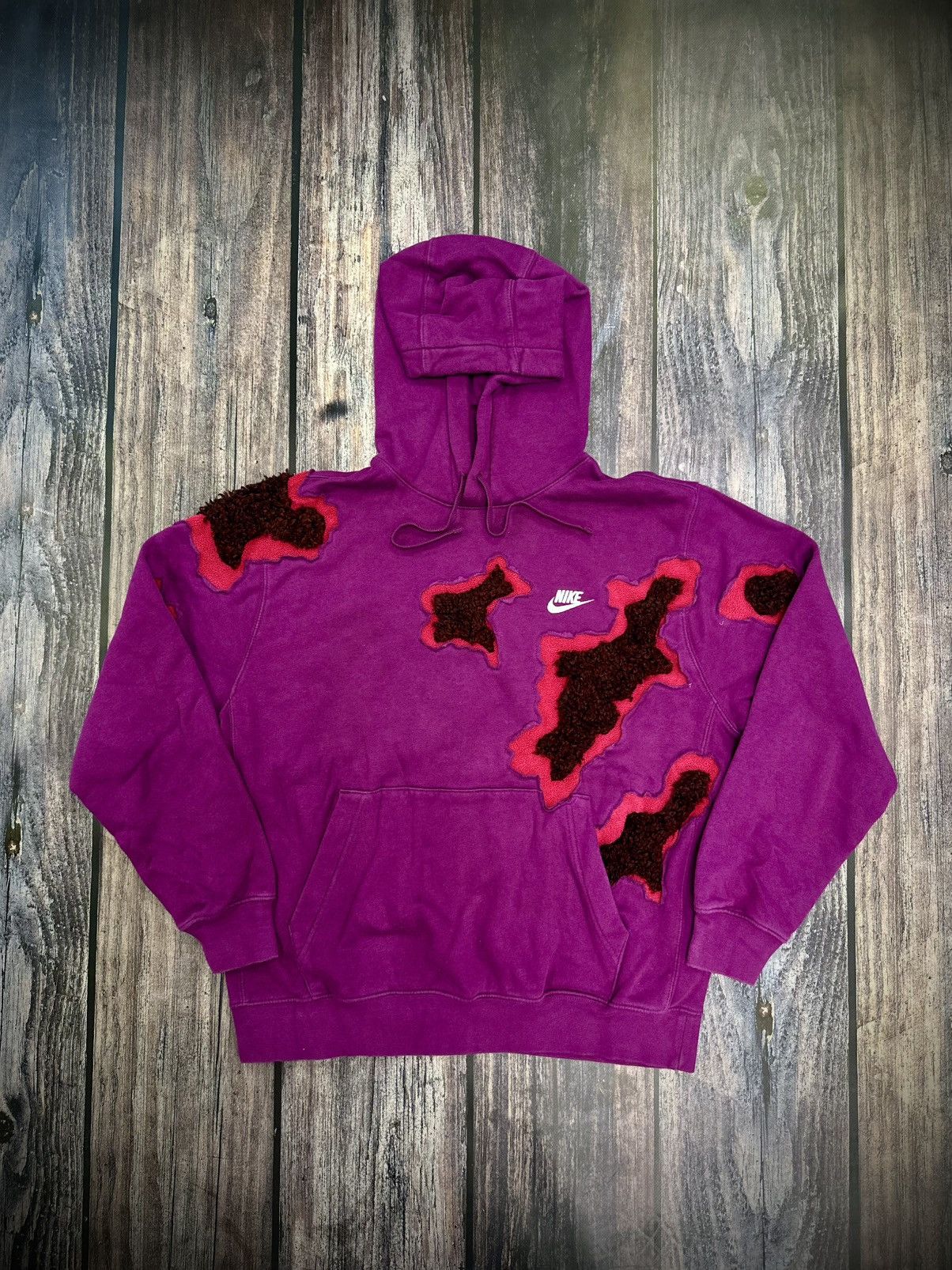 Nike Reworked Nike Skeleton Ripped Custom Hoodie | Grailed