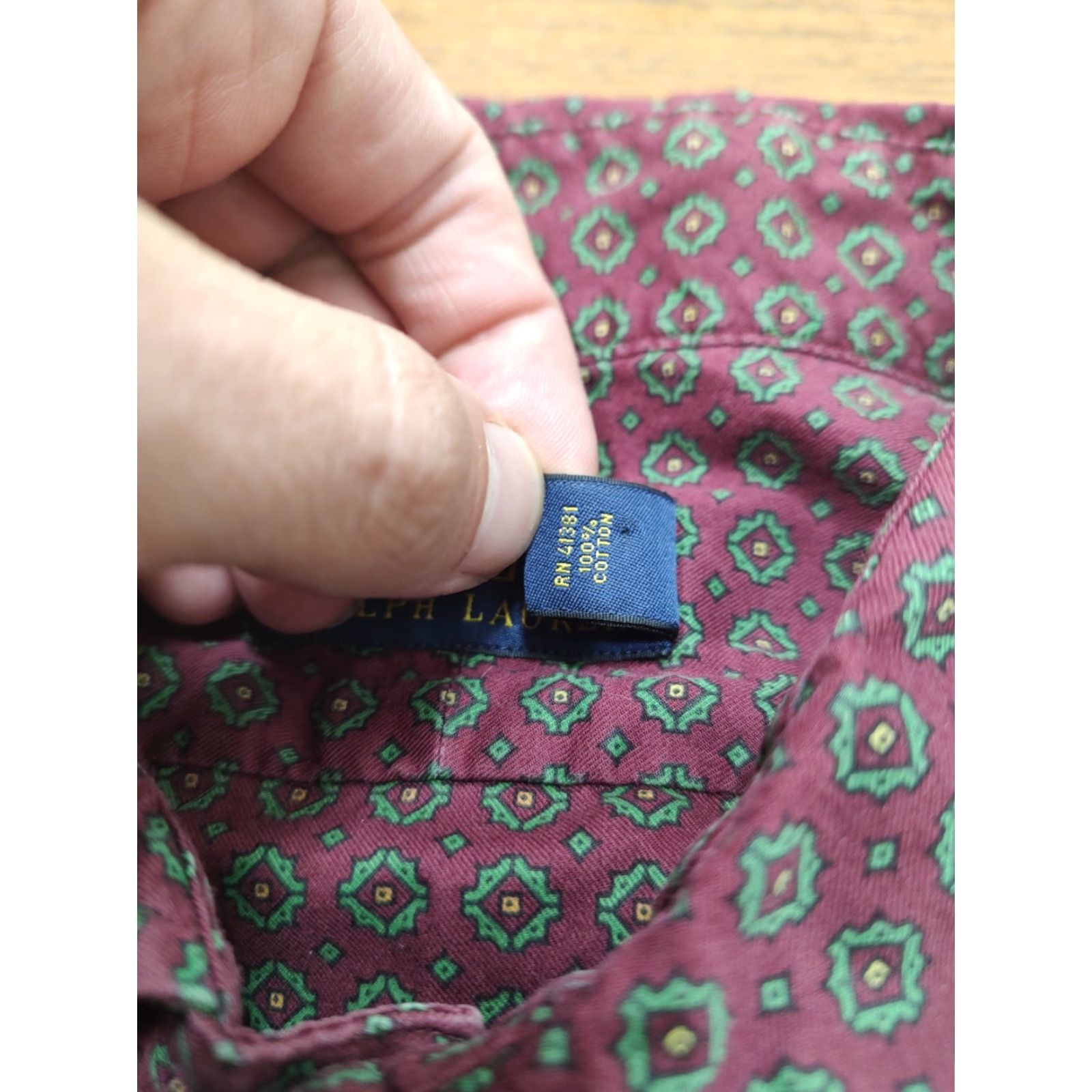 Ralph Lauren Ralph Lauren Polo Shirt Mens XL Red Geometric Button Down Pocket Size US XL / EU 56 / 4 - 5 Thumbnail