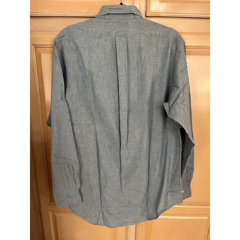 Ralph Lauren VTG 80s Ralph Lauren Shirt Blue Chambray Button Down Size US M / EU 48-50 / 2 - 2 Thumbnail