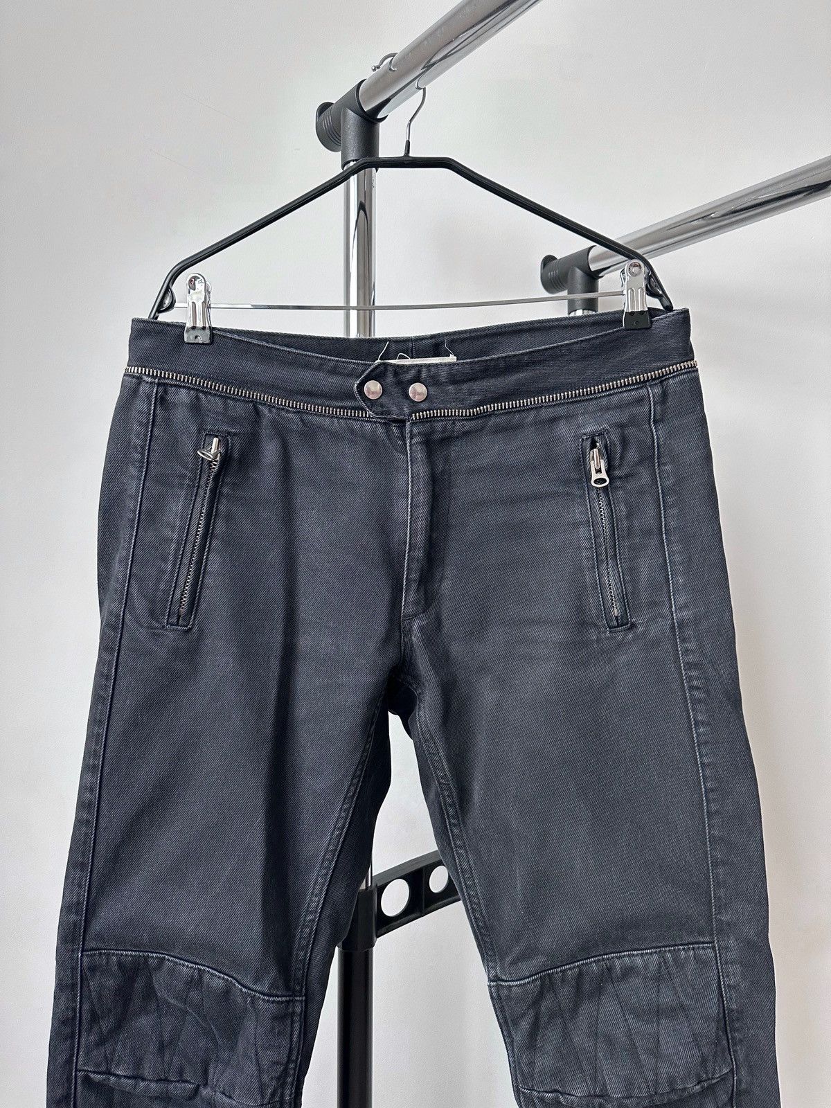 H&M × Isabel Marant FW13 Isabel Marant x H&M Black Washed Denim Biker Jeans Size US 36 / EU 52 - 2 Thumbnail