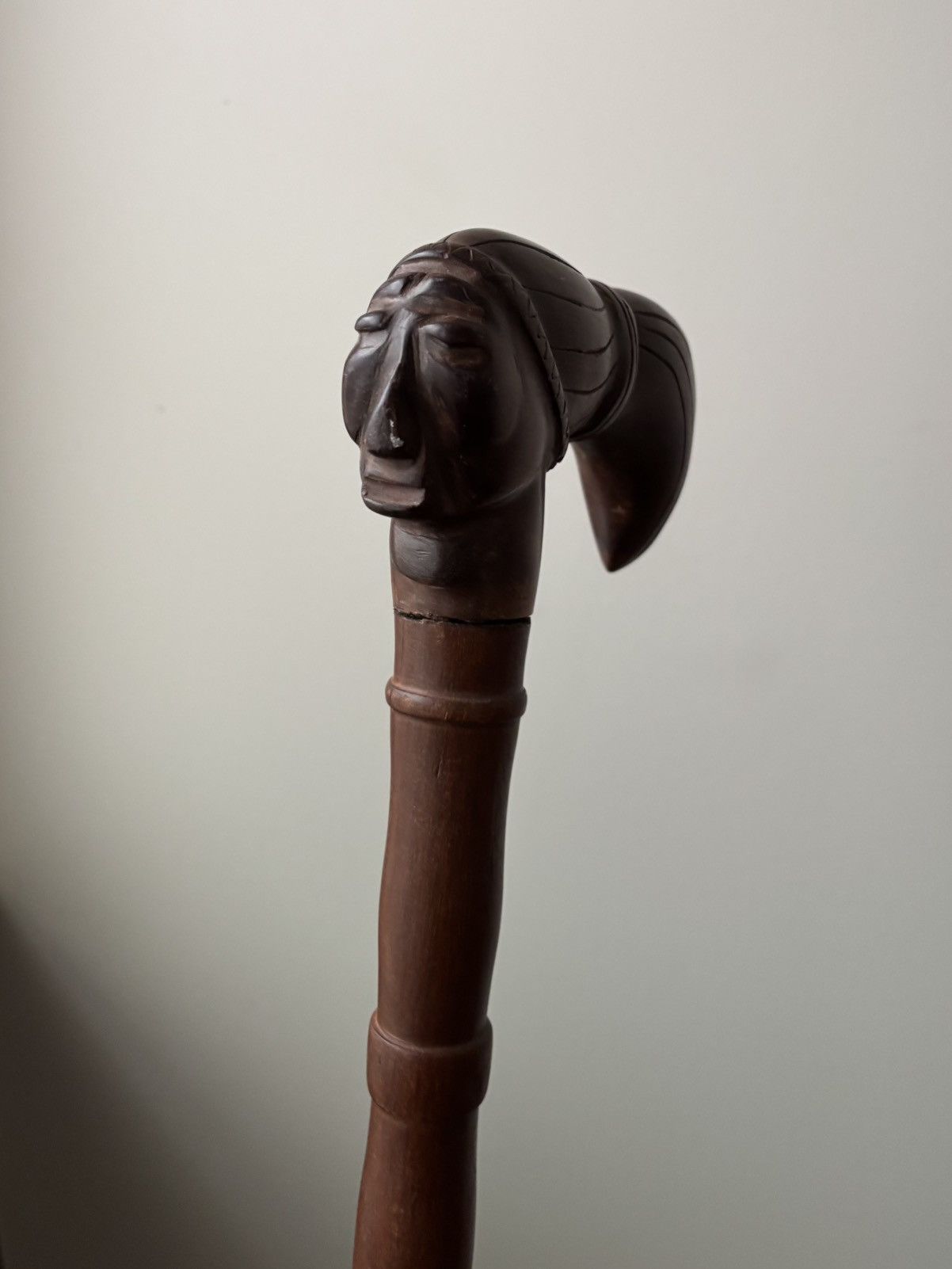 Sugar Cane × Vintage × Wood Wood Vintage Walking Stick Native Chief Indigenous Support Cane Size ONE SIZE - 4 Thumbnail