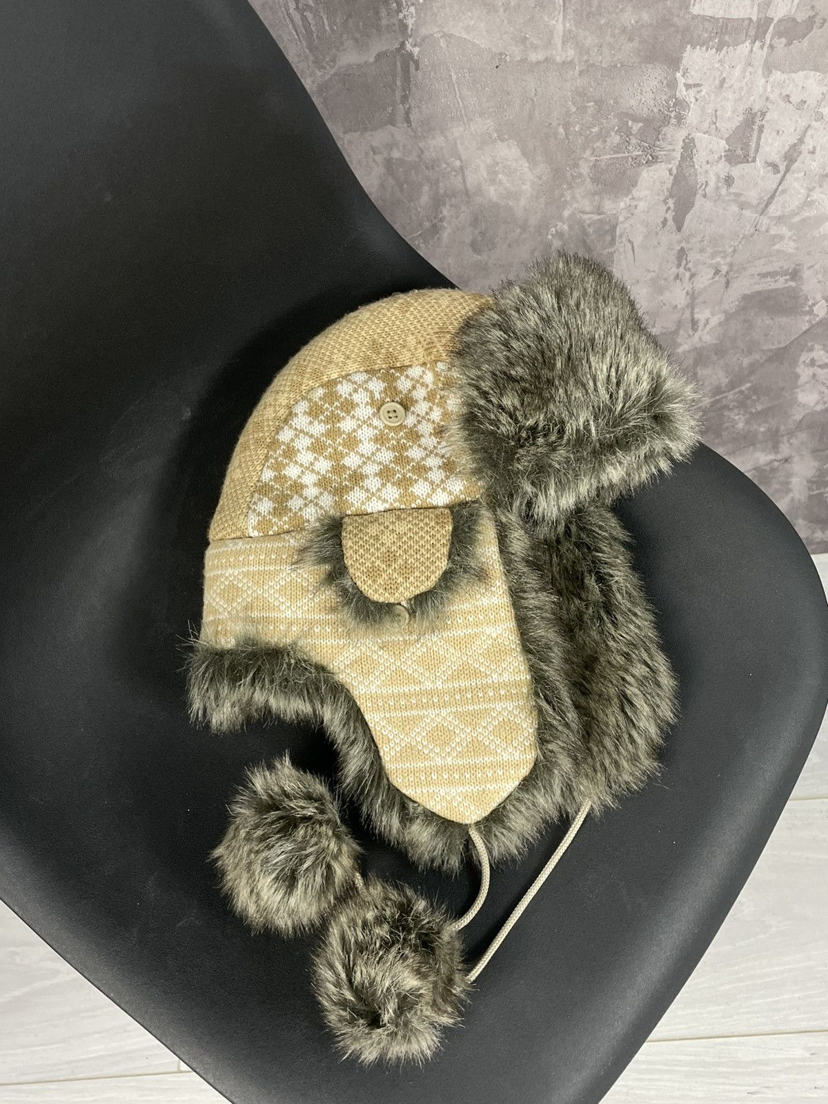 20471120 × Japanese Brand × Vintage 🔥Y2K FUR USHANKA 90’S XMAS FUZZY VINTAGE TAPPER HAT Y2K Size ONE SIZE - 1 Thumbnail