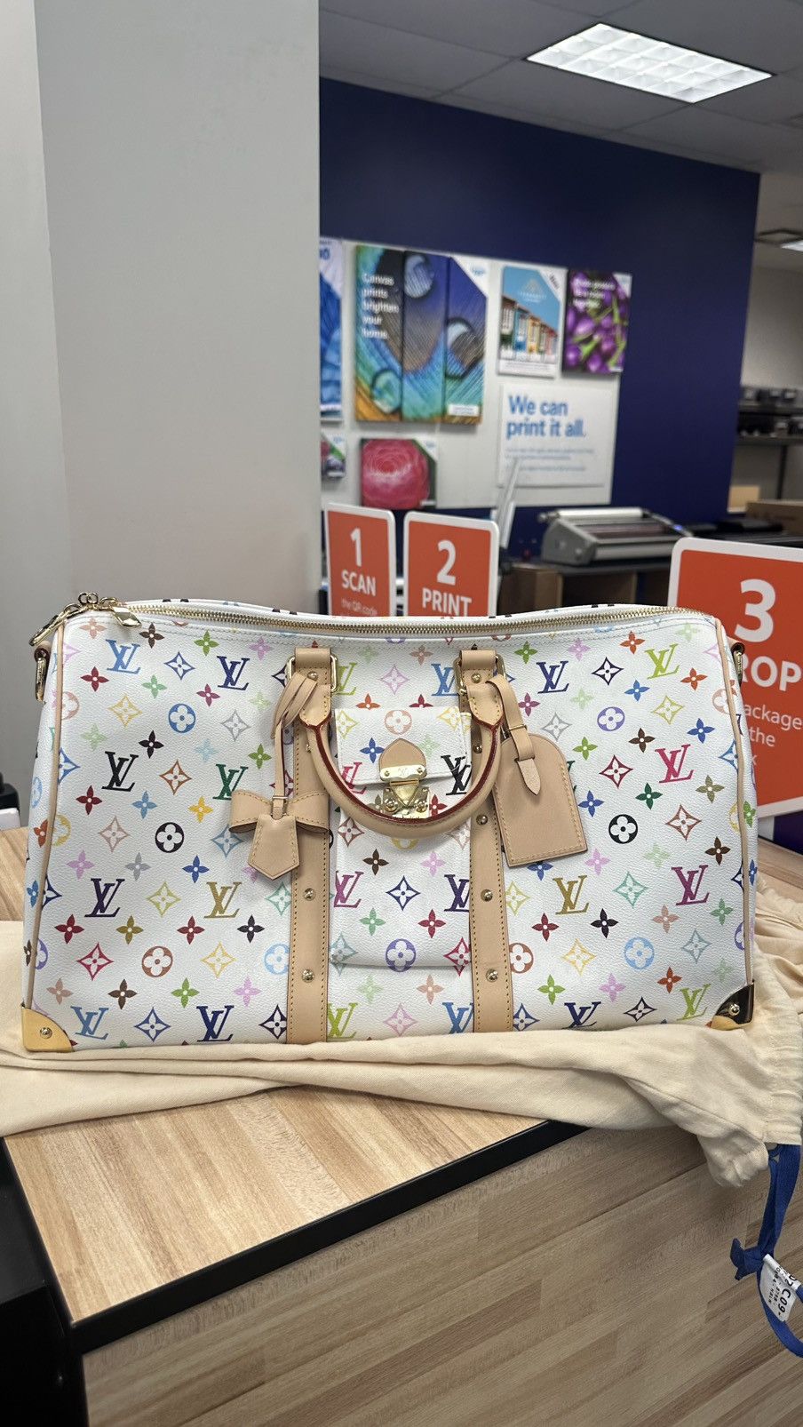 Louis Vuitton × Takashi Murakami Louis Vuitton x Takashi Murakami Keepall Bandouliere 45 Size ONE SIZE - 5 Thumbnail