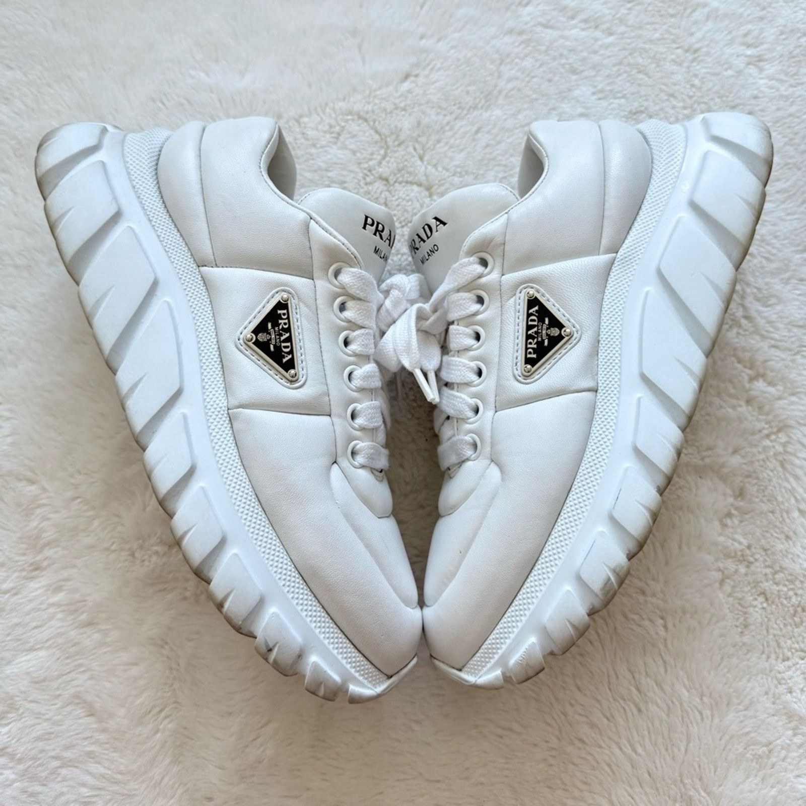 Prada Prada women platform sneakers size 38.5 EU Authentic 1350$ Size US 8.5 / IT 38.5 - 2 Thumbnail