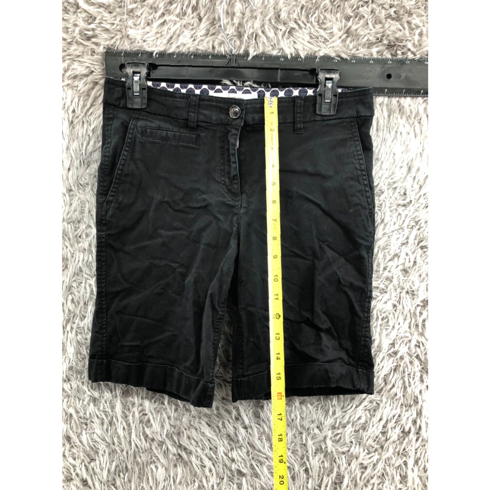Boden Boden Chino Shorts Womens Size 4 Mid Rise Dark Wash Black - 5-Pocket Denim Flat Front Casual Size 27" / US 4 / IT 40 - 3 Thumbnail