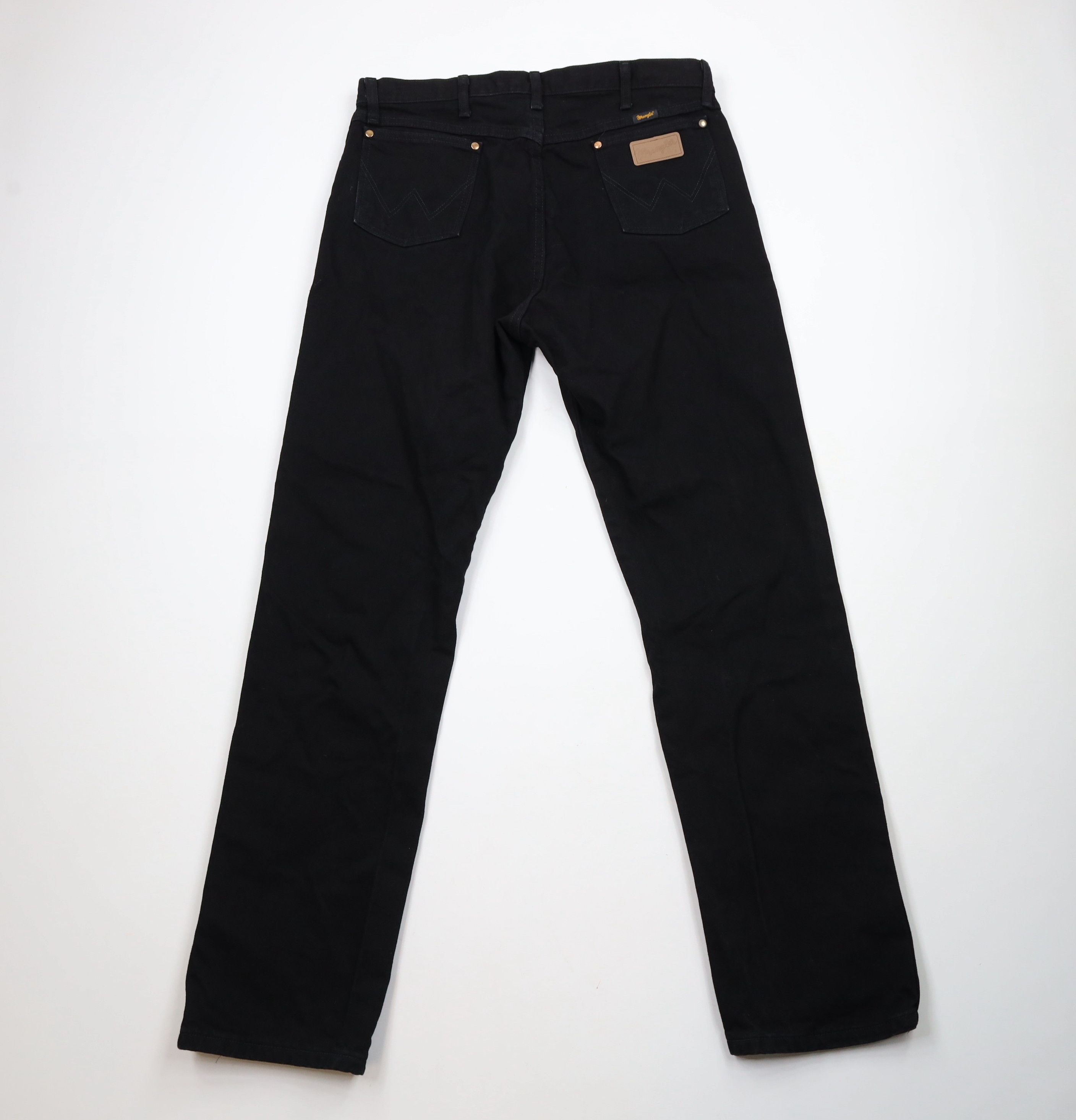 Vintage × Wrangler Vintage Wrangler Straight Leg Denim Jeans Black Cotton Size US 36 / EU 52 - 9 Thumbnail