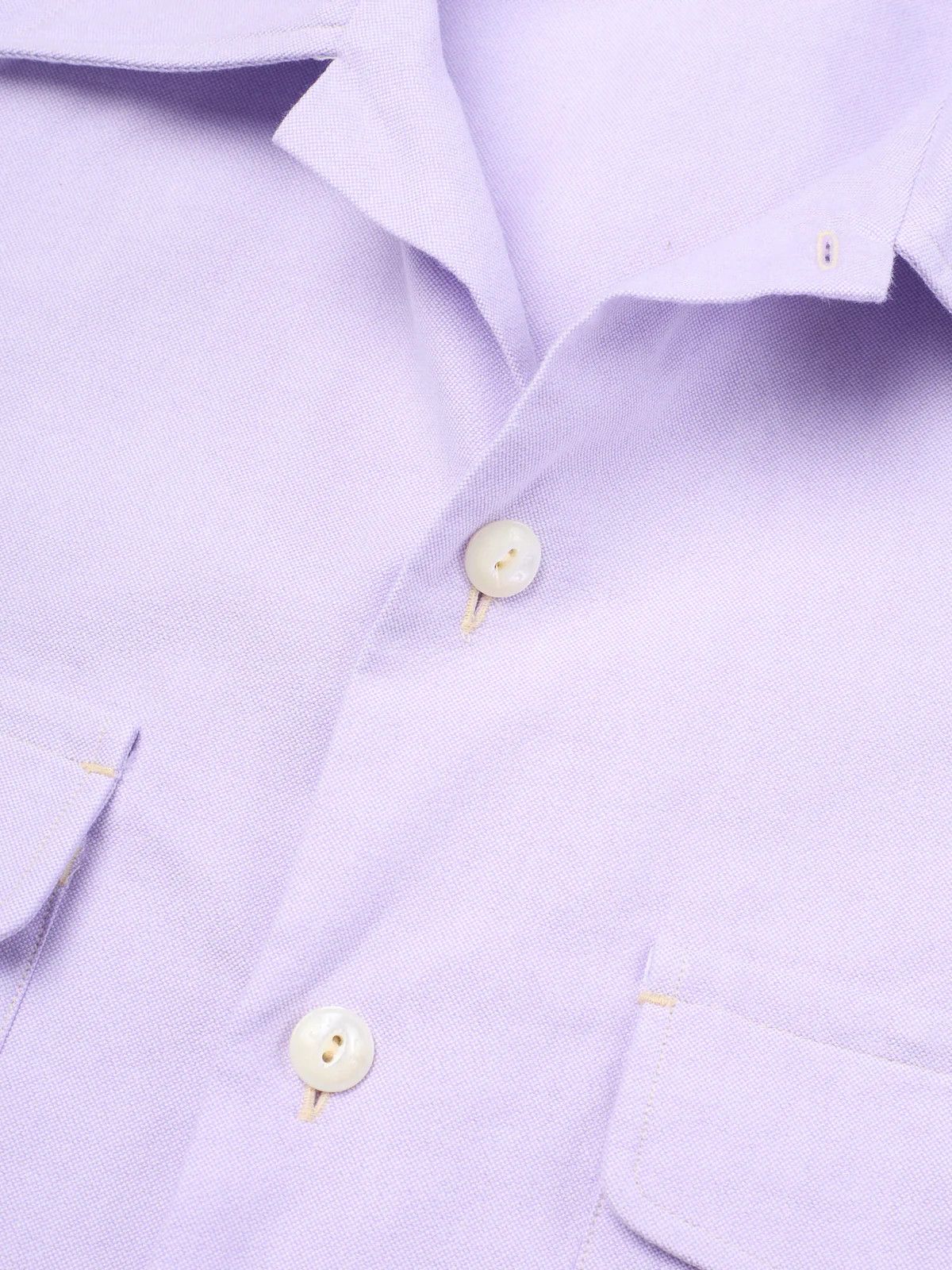 L.E.J London L.E.J Purple Oxford Cotton RN Work Shirt Size US XXL / EU 58 / 5 - 4 Thumbnail
