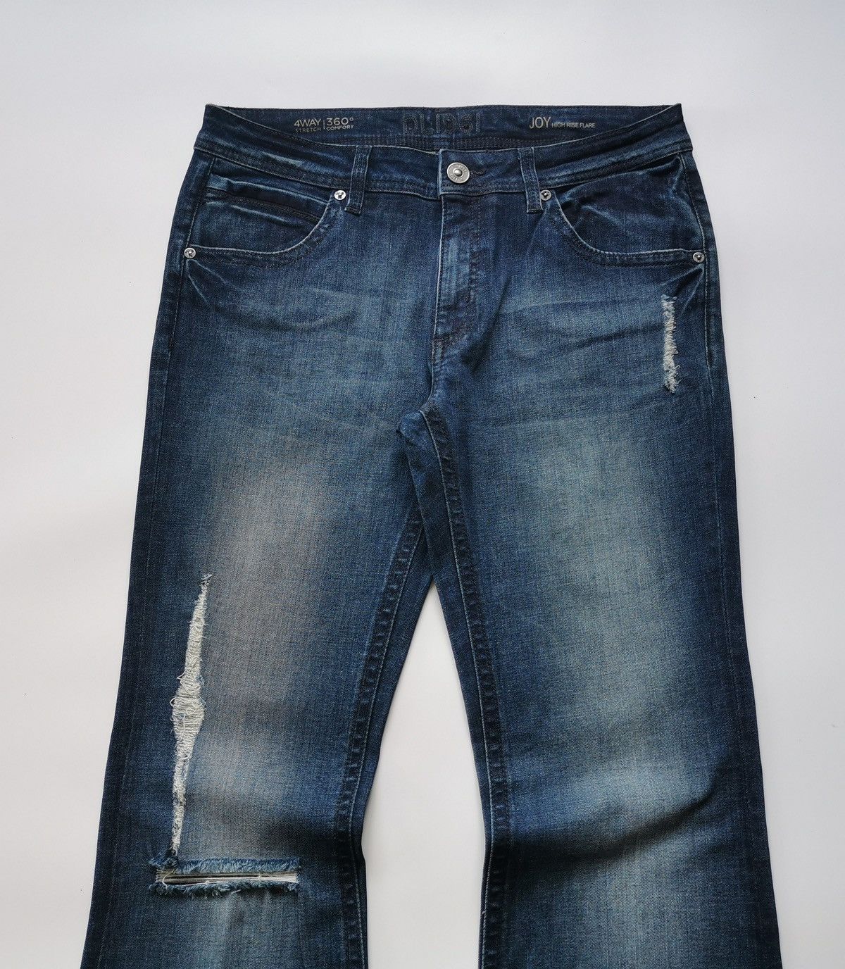 DL1961 DL1961 Joy High Rise Flare Bootcut Revolt Distressed Jeans Size 32" / US 10 / IT 46 - 2 Thumbnail