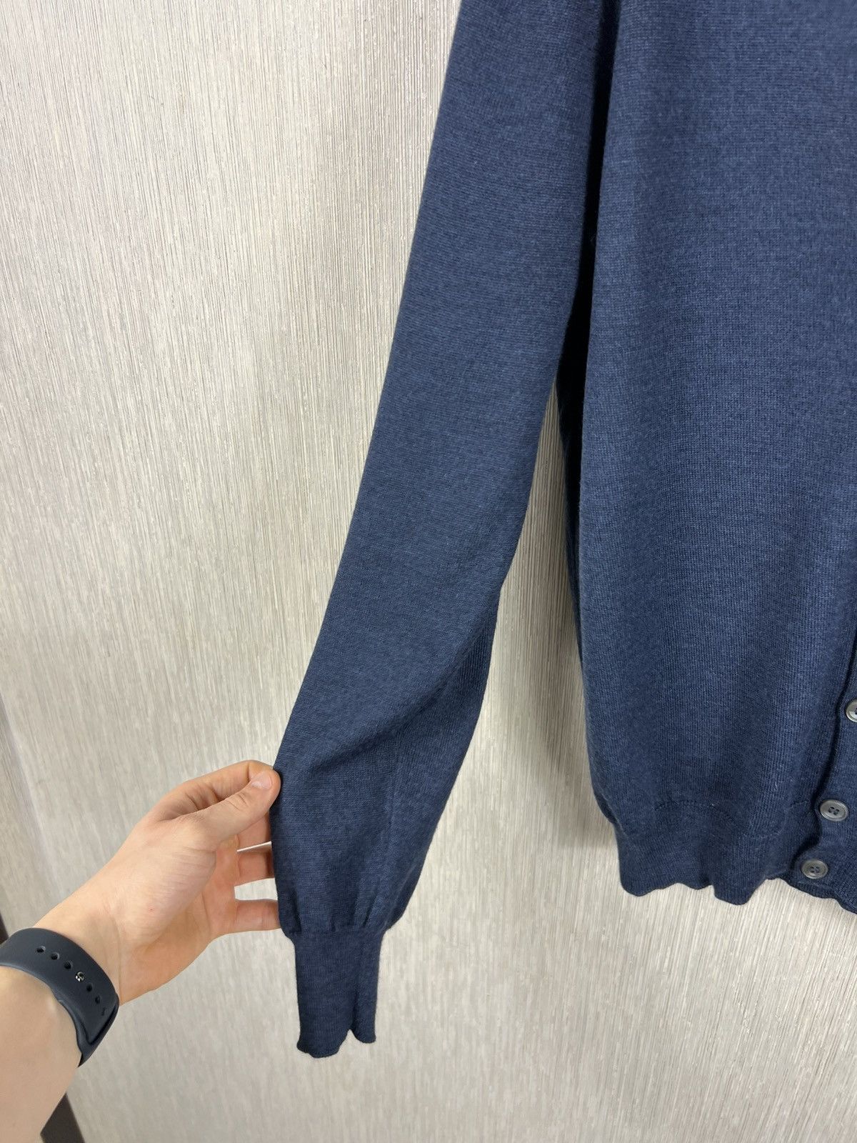 Gran Sasso Gran Sasso italy virgin wool merino navy cardigan sweater Size US S / EU 44-46 / 1 - 11 Thumbnail