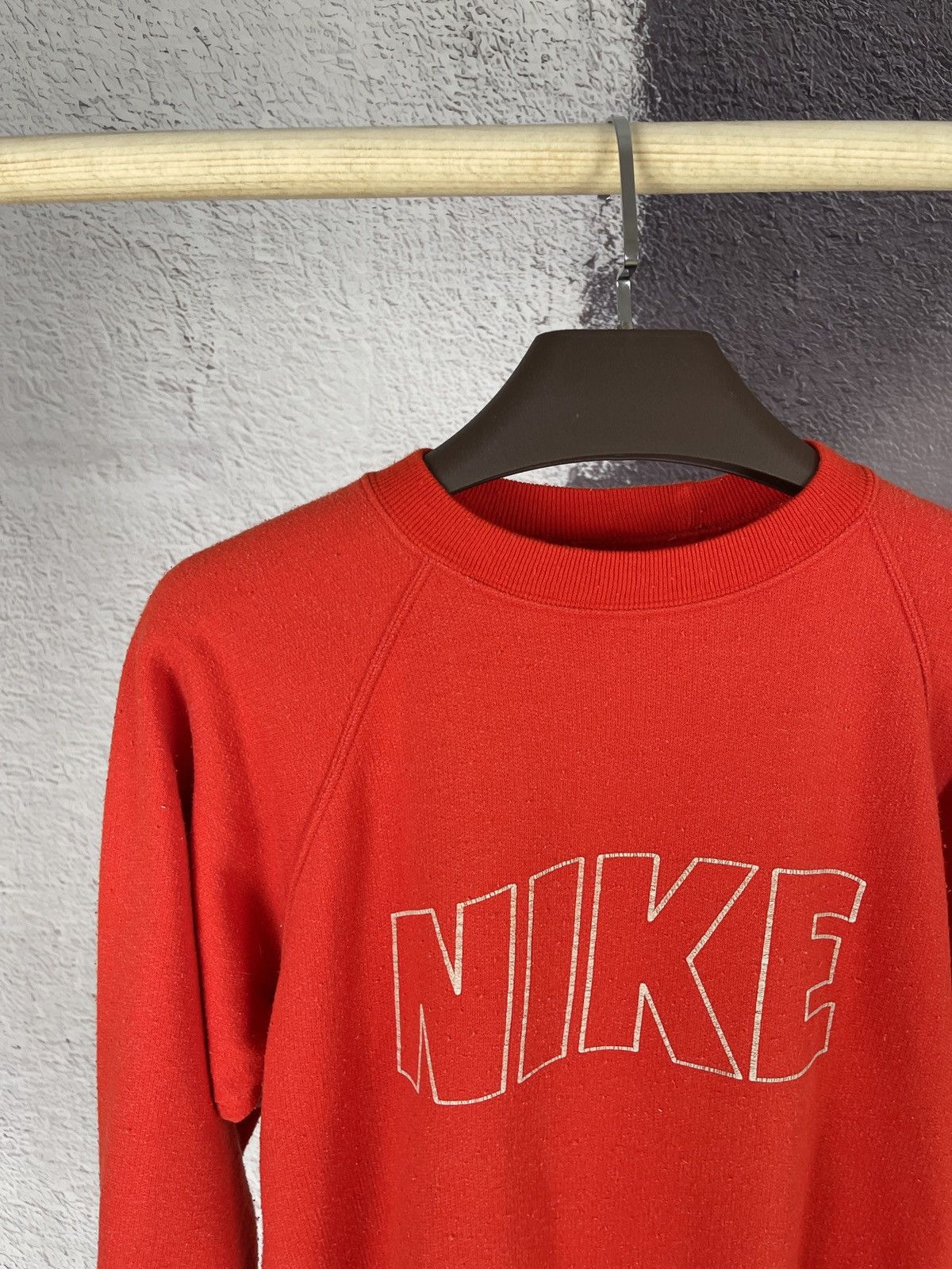 Nike Nike Vintage 80s red big logo sweatshirt sweater Size M / US 6-8 / IT 42-44 - 2 Thumbnail
