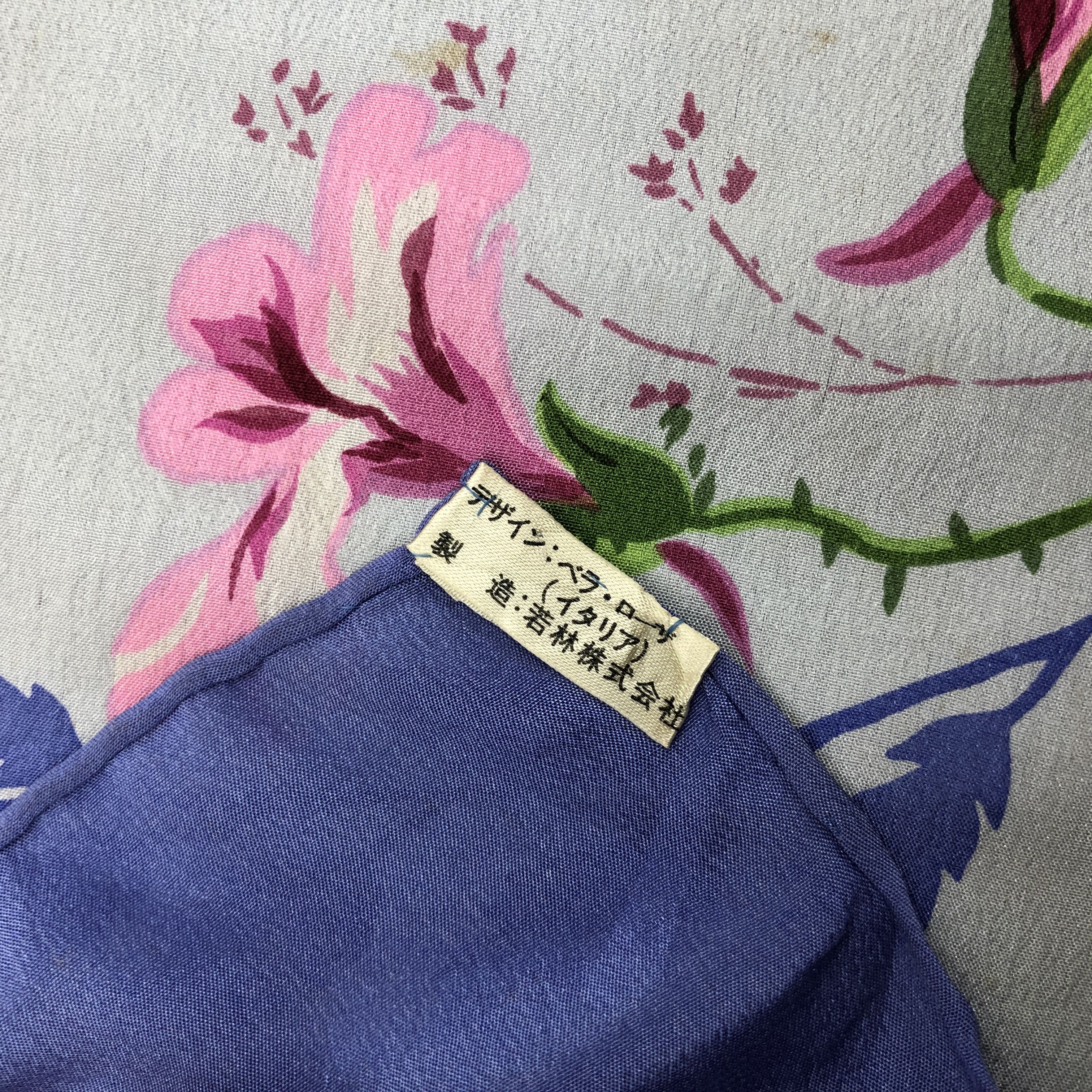 Japanese Brand Vintage Bella Rosa SILK Scarf Twill Stole Wraps Scarves Size ONE SIZE - 8 Thumbnail