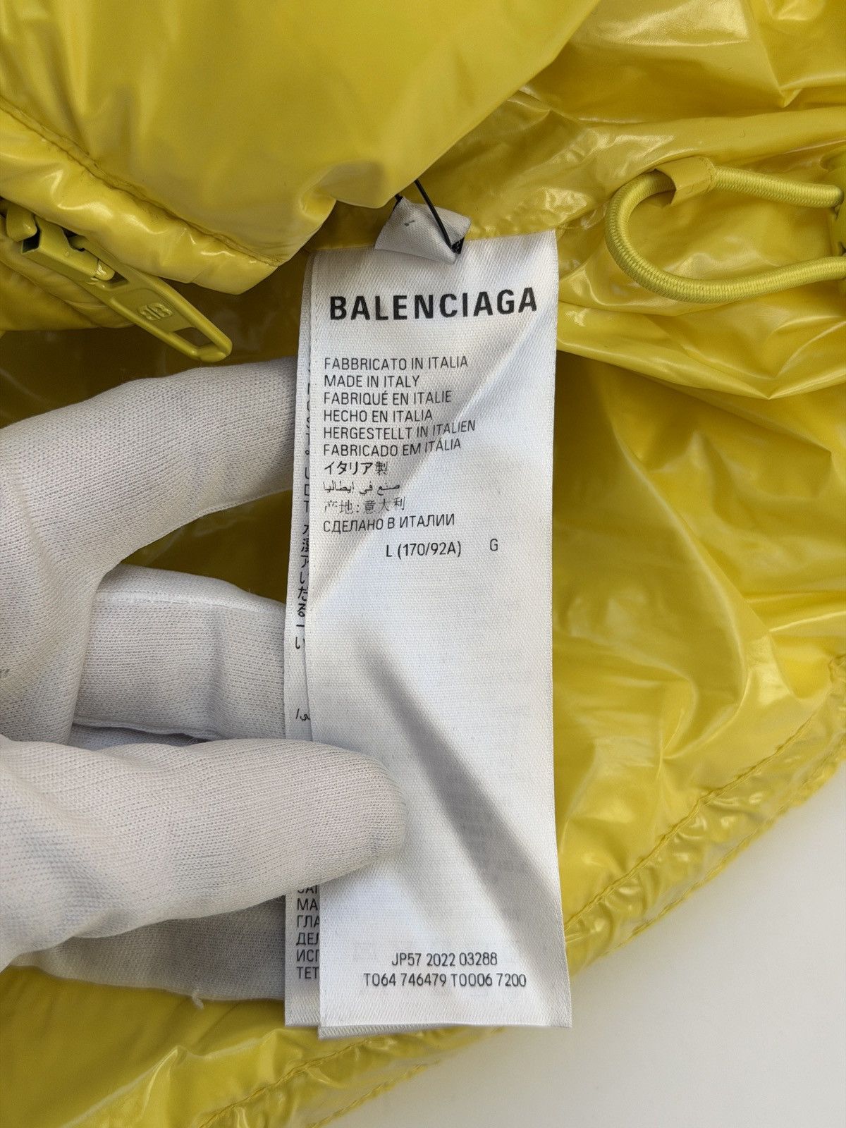 Balenciaga Balenciaga Shrunk Puffer Jacket Yellow Size US L / EU 52-54 / 3 - 10 Thumbnail